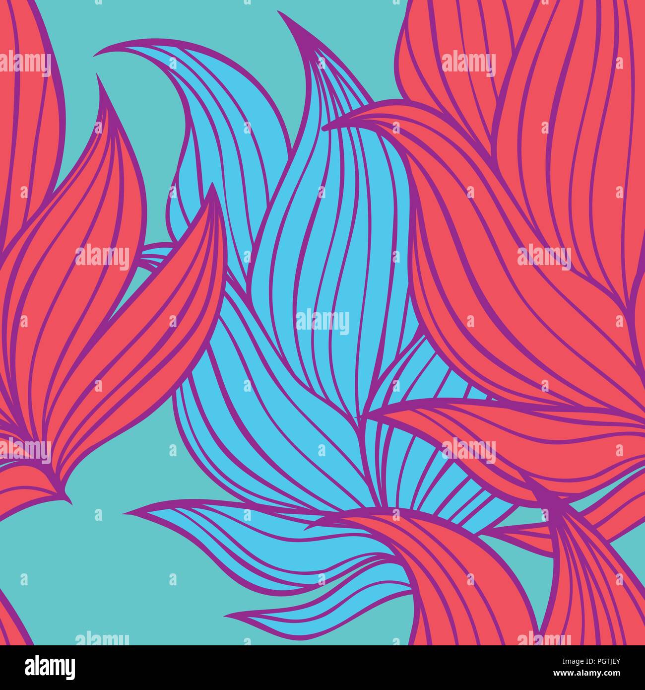 Colorful seamless floral background pattern Stock Vector