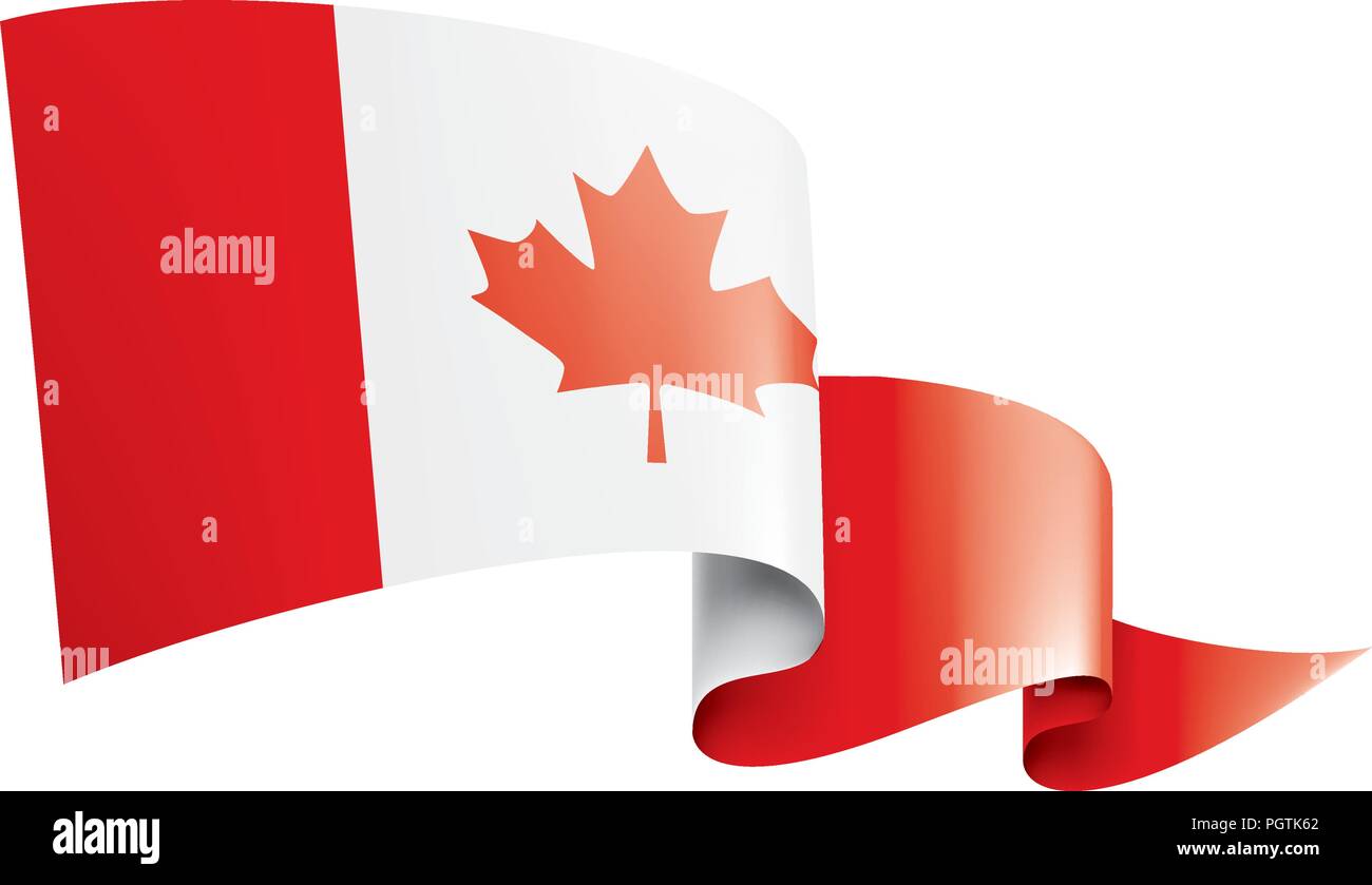 Canada flag, vector illustration on a white background Stock Vector ...