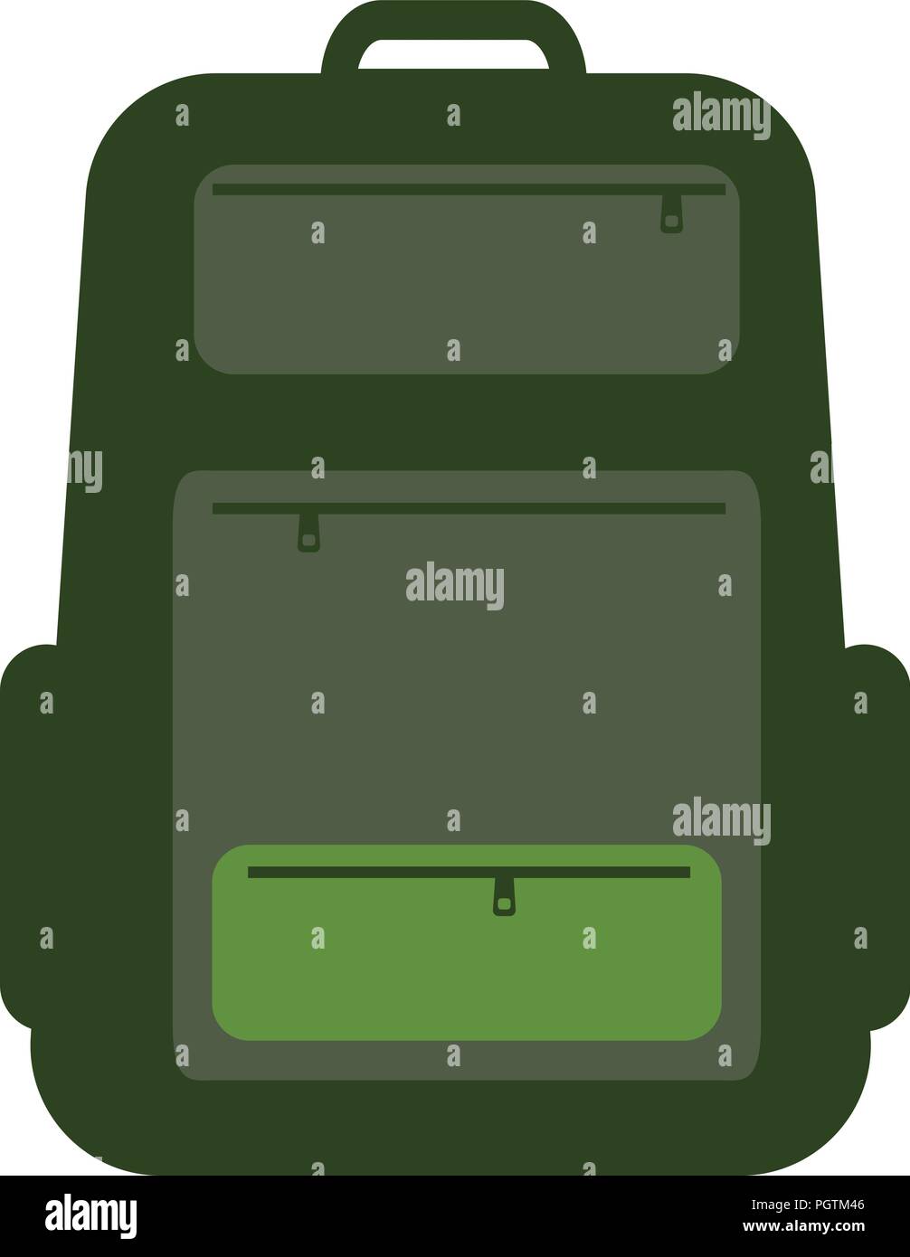 Backpack isolated on white background. Solid and flat style trendy modern vector illustration Stock Vector