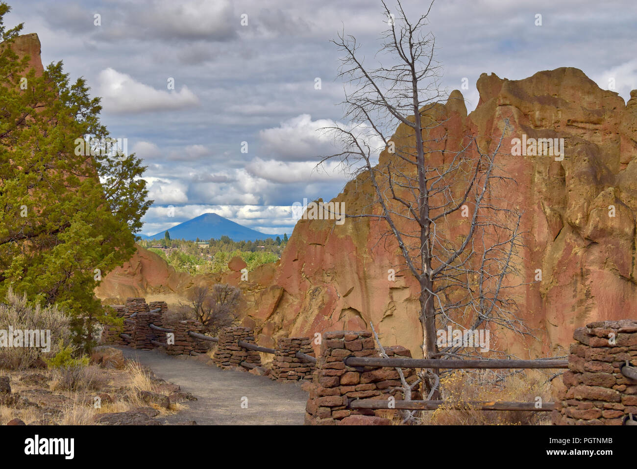 Smith Rock State Park in Central Oregon. Stock Photo