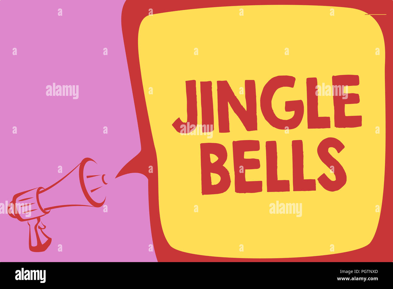 Handwriting text writing Jingle Bells. Concept meaning Most famous