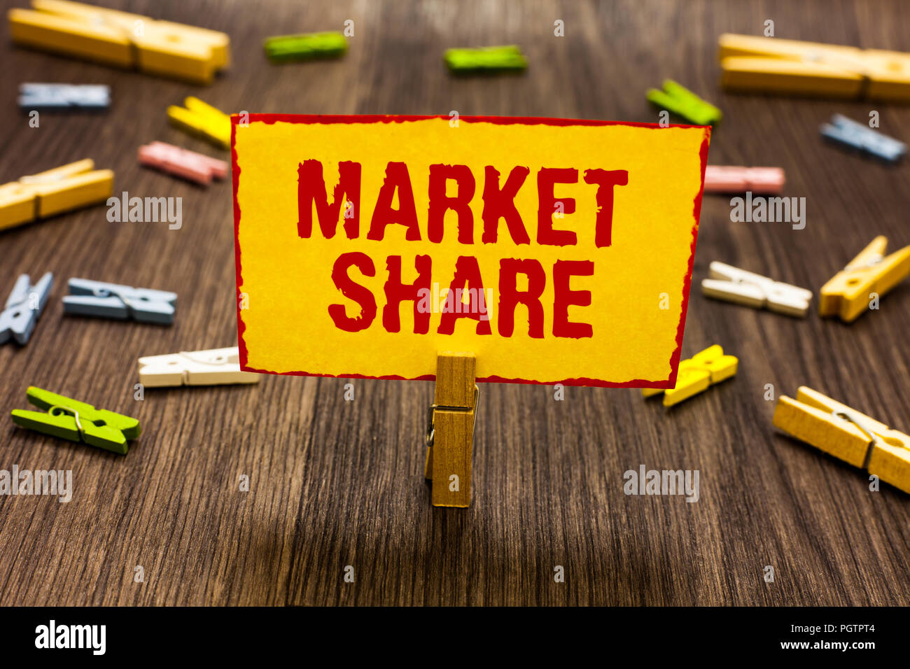 Text sign showing Market Share. Conceptual photo The portion of a ...