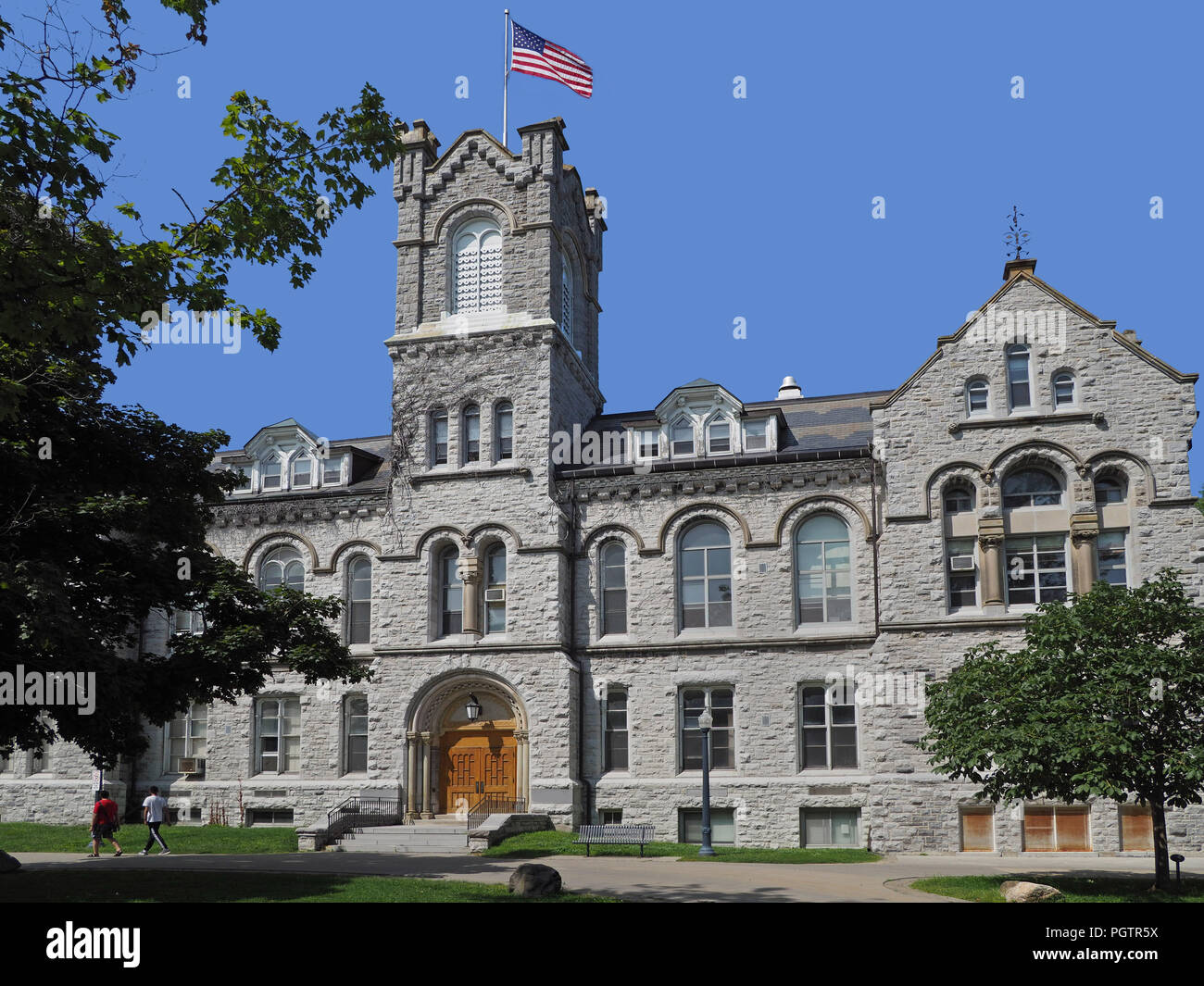Old stone ivy league style college building Stock Photo