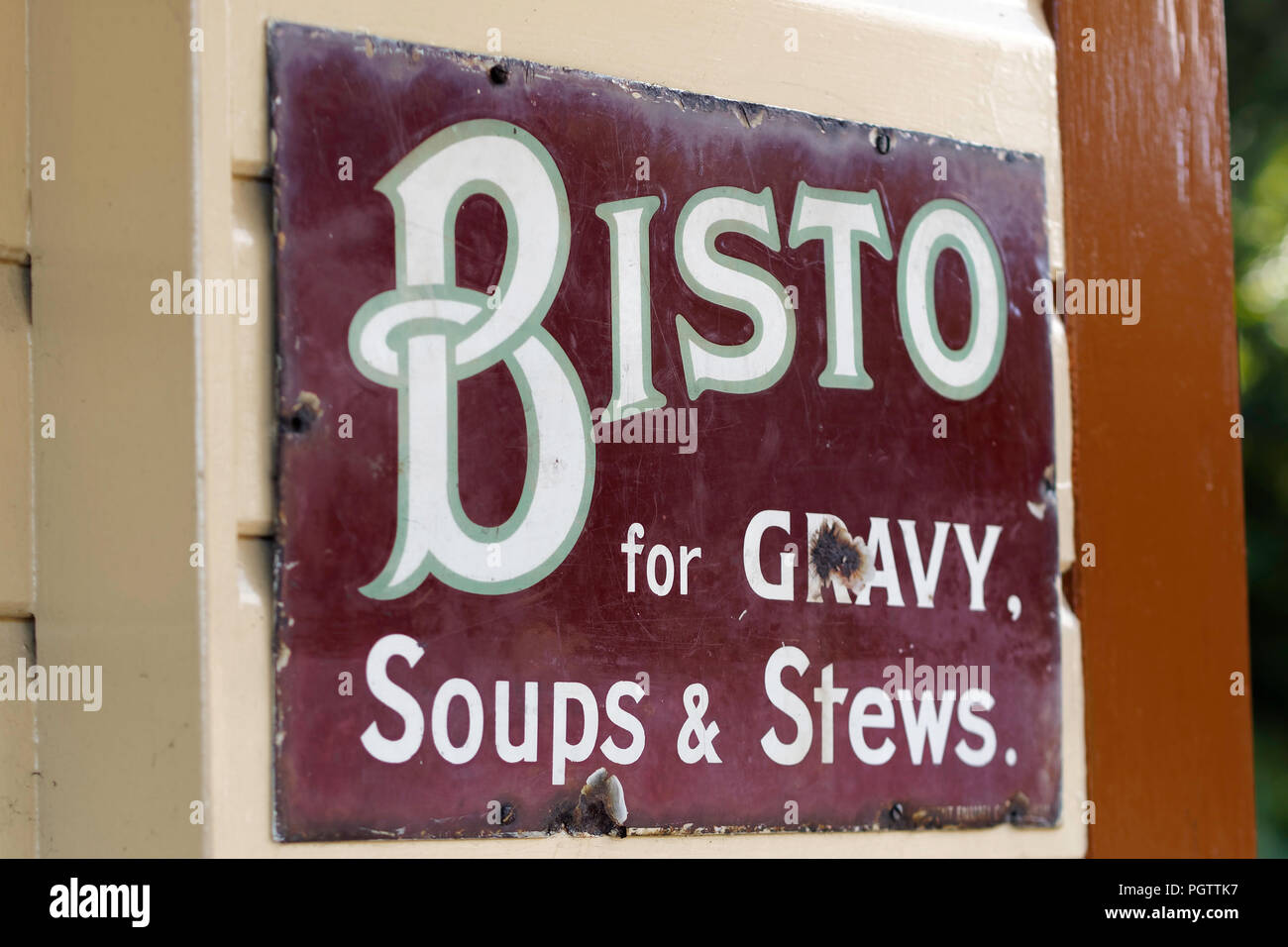 Vintage Bisto gravy sign Stock Photo Alamy