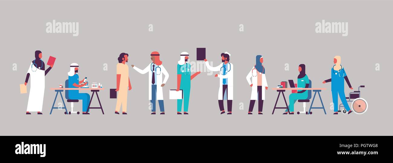 Group Arabic Doctors Hospital Communication Making Scientific