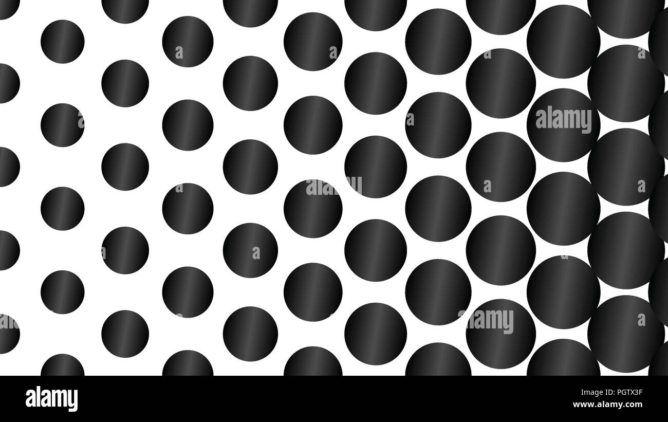 Black And White Polka Dot Pop Art Creative Design Vector