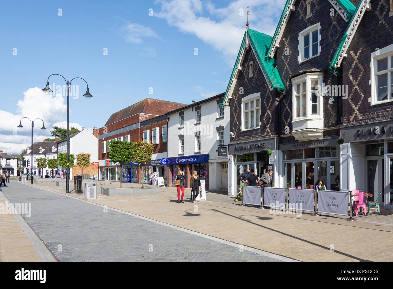 Pedestrianised High Street, Bromsgrove, Worcestershire, England, United