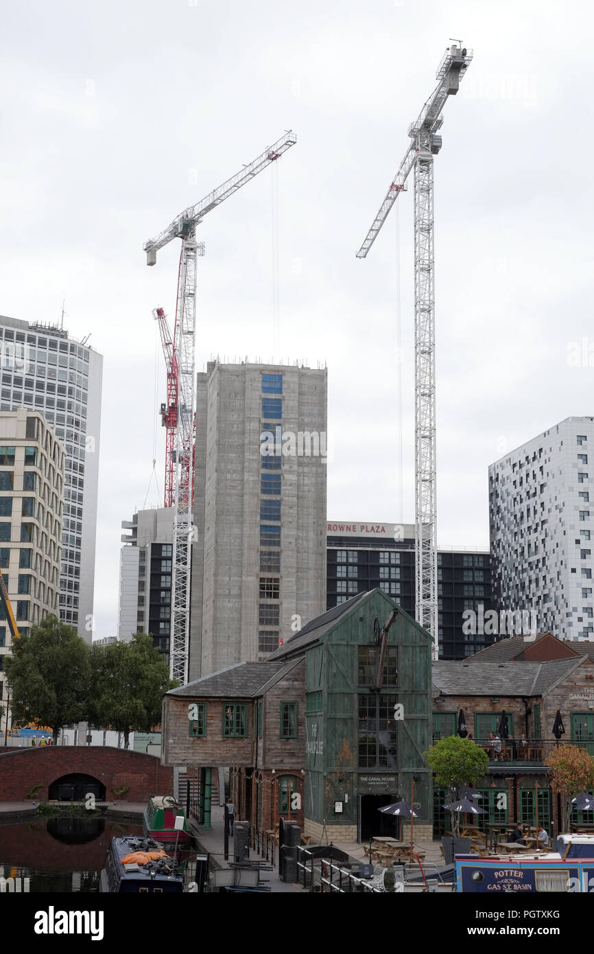 August 2018 - High construction work in progress in central Birmingham, UK Stock Photo