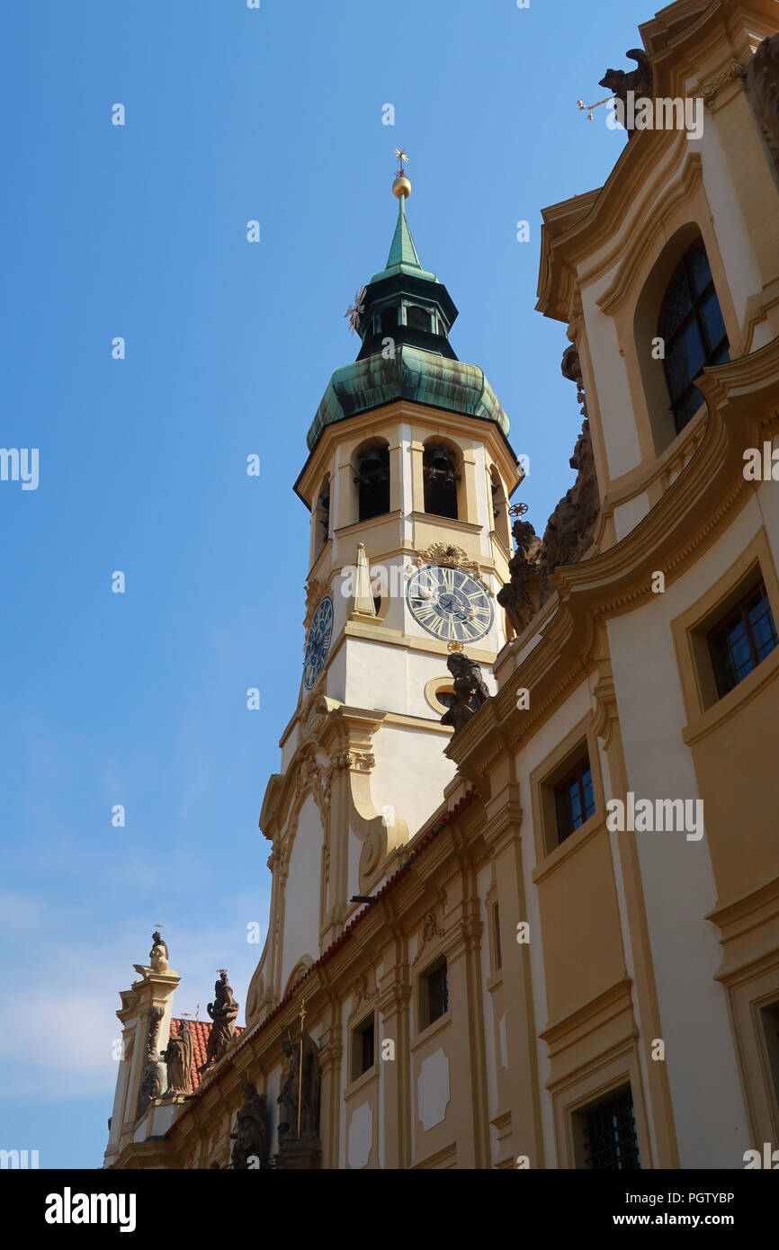 The clock and Bell tower of Loreto Stock Photo