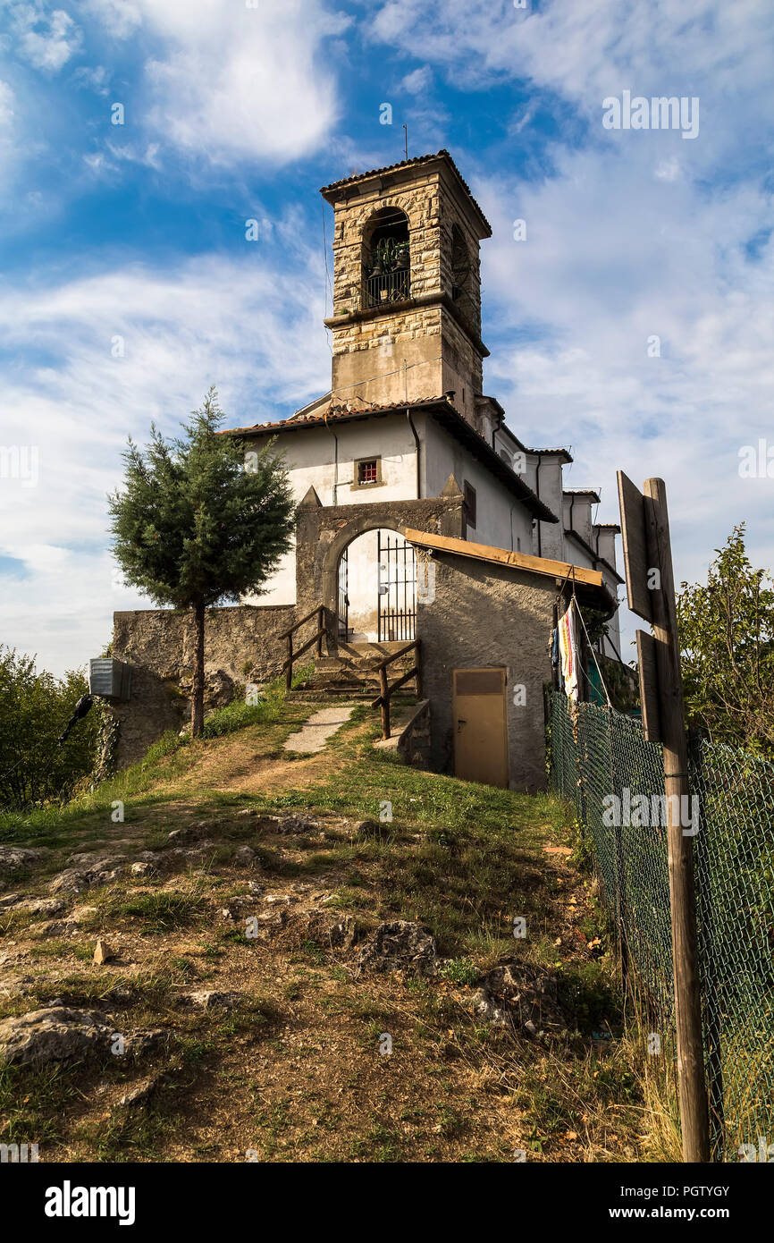 Chapel of the Madonna della Ceriola on the island of Monte Isola. Italy Stock Photo