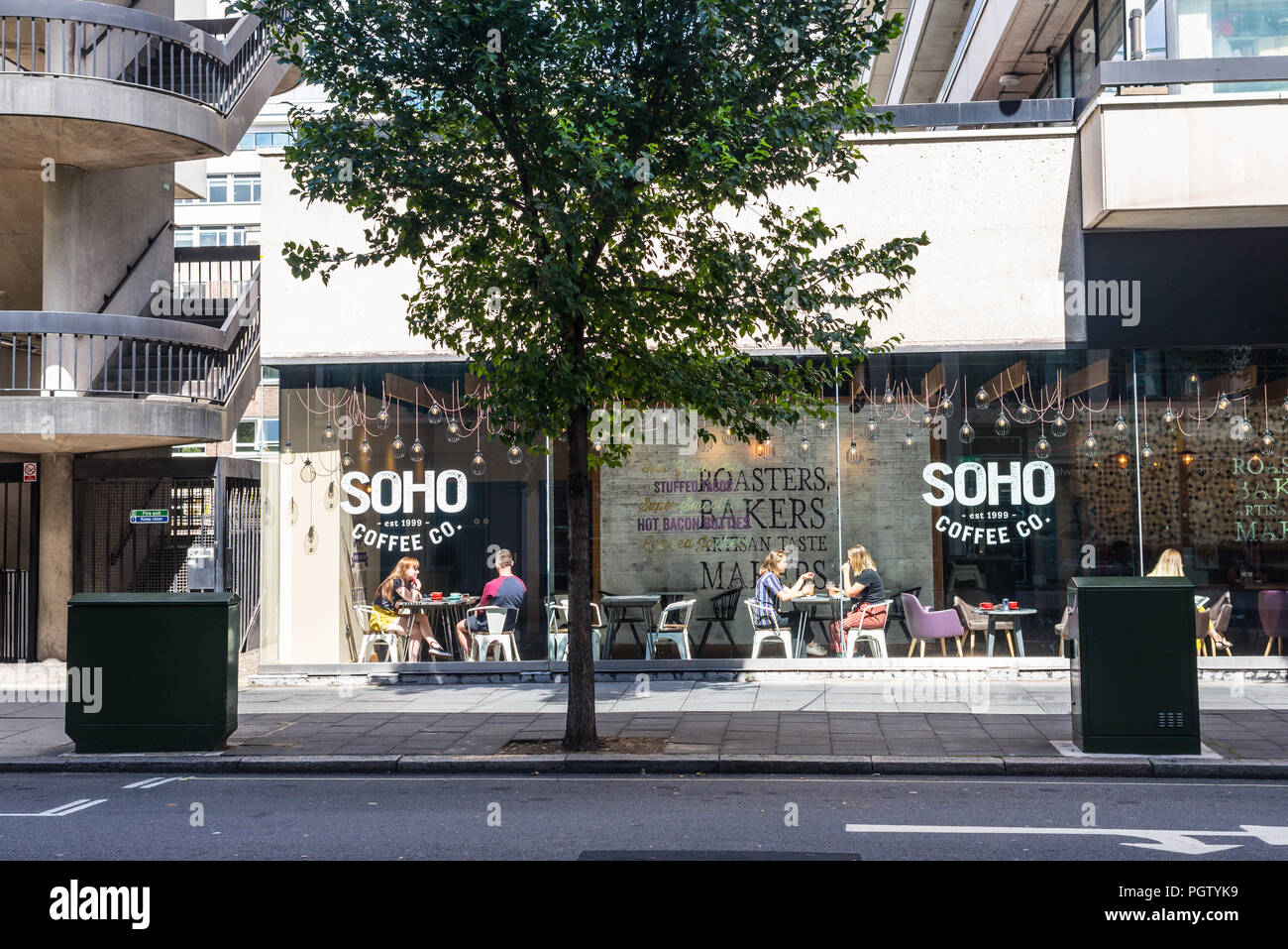 SOHO Coffee Co. branch in Baker Street, an independent artisan coffee chain in Marylebone, London, UK Stock Photo