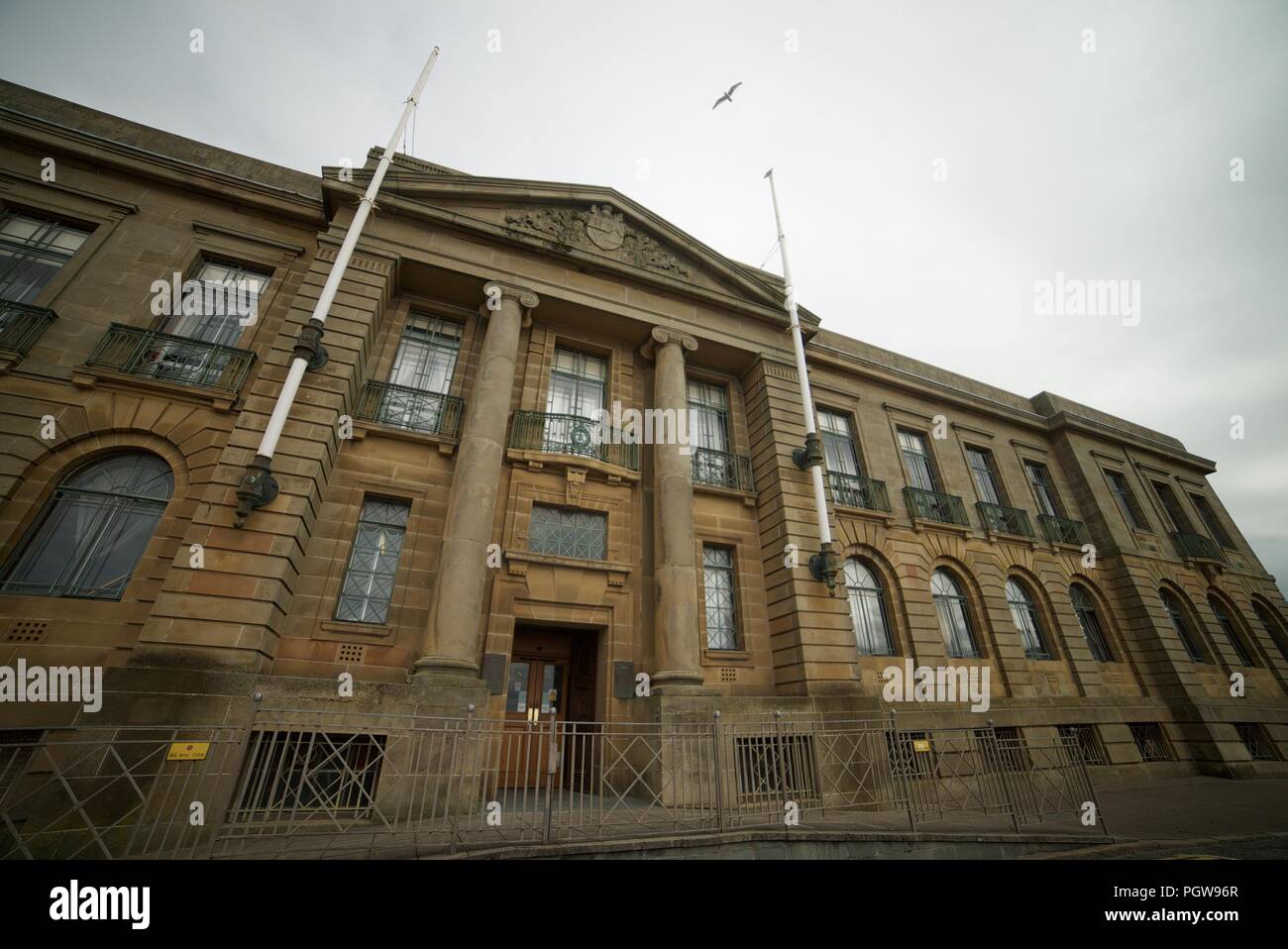 The County Hall Buildings and Sheriff Court, Ayr, Ayrshire, Strathclyde, Scotland. Stock Photo