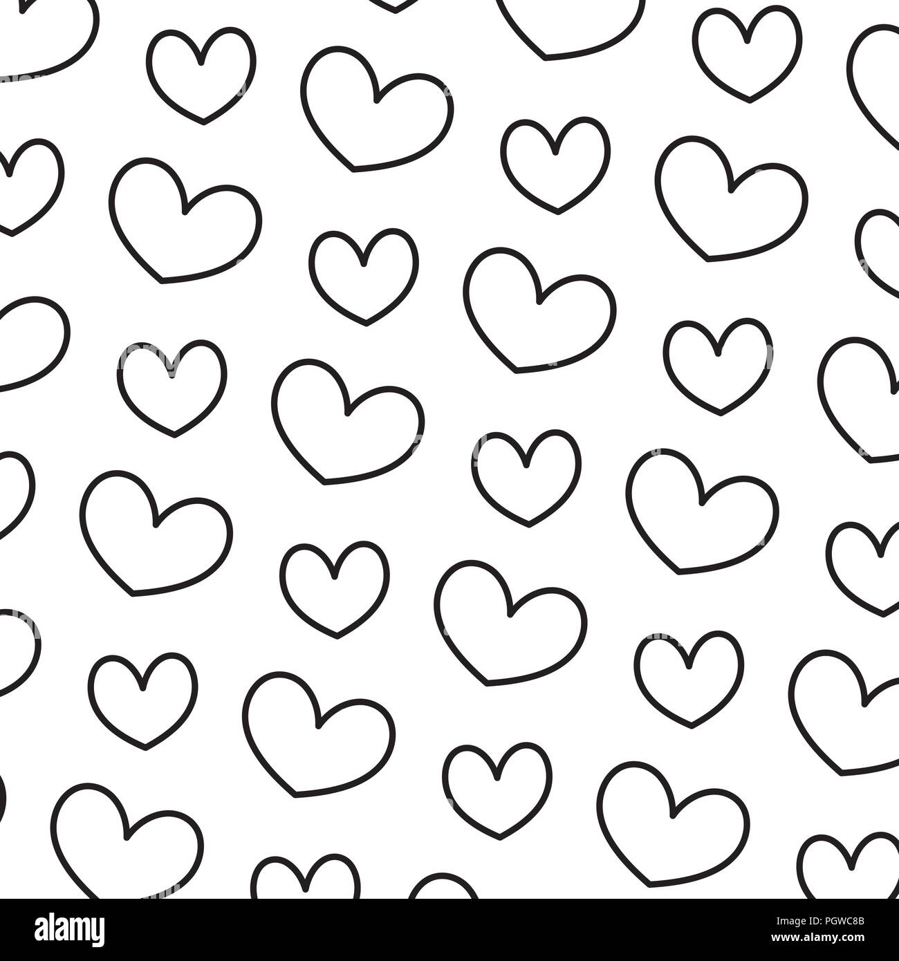line nice heart love symbol background Stock Vector Image & Art - Alamy