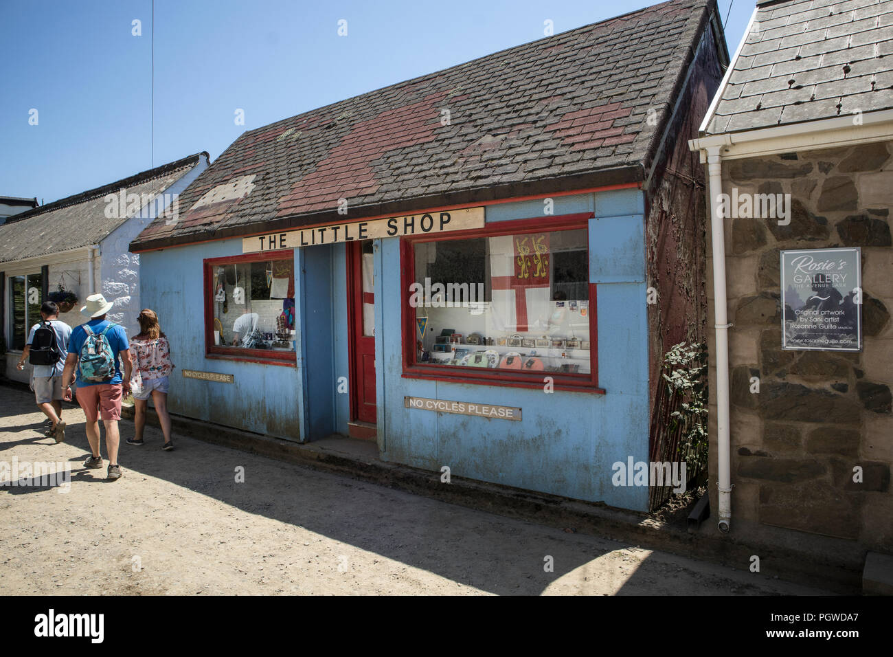 The Avenue on Sark Island, near Guernsey, UK, and part of the Channel