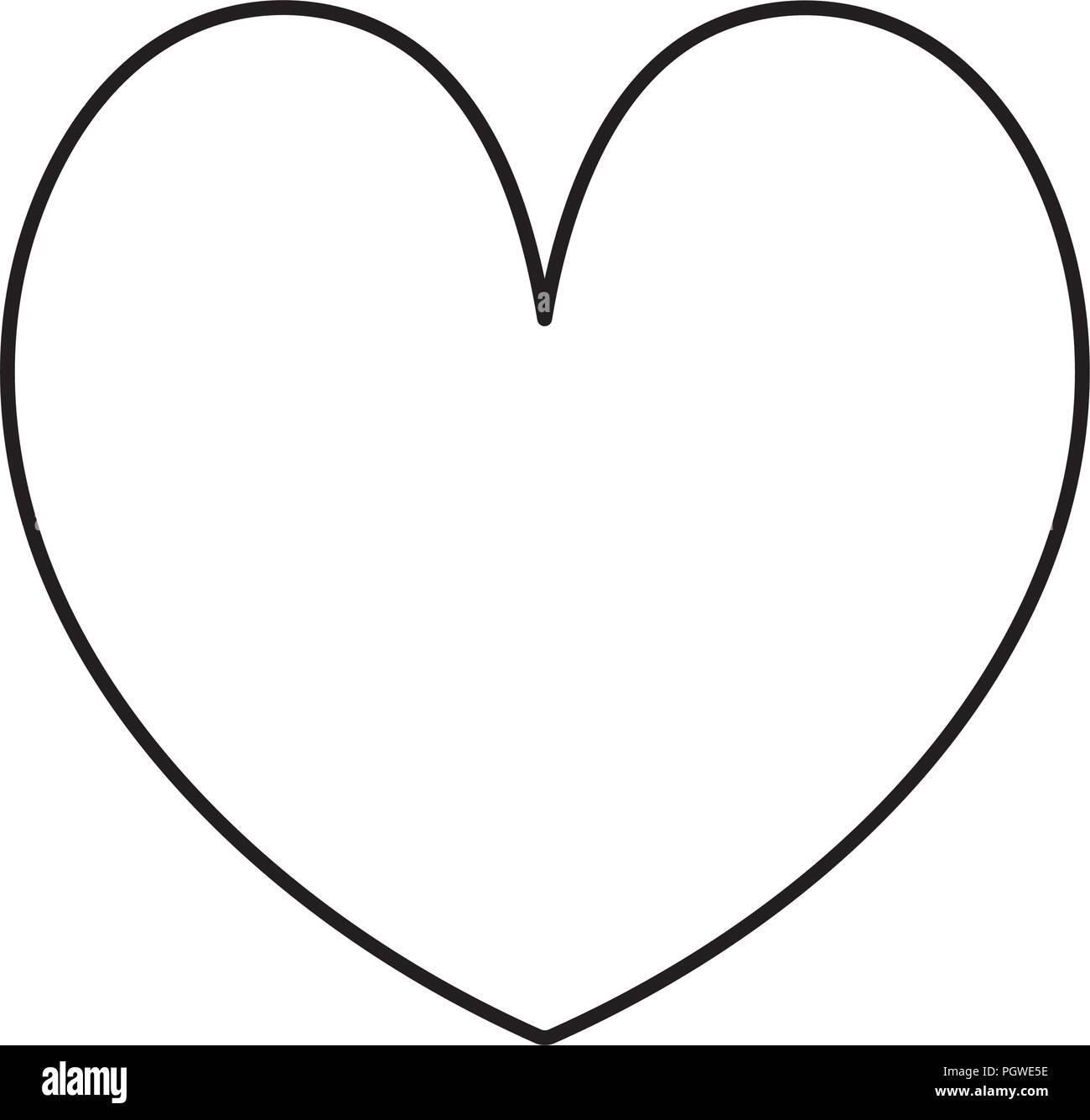 line beauty heart romance symbol style Stock Vector Image & Art - Alamy