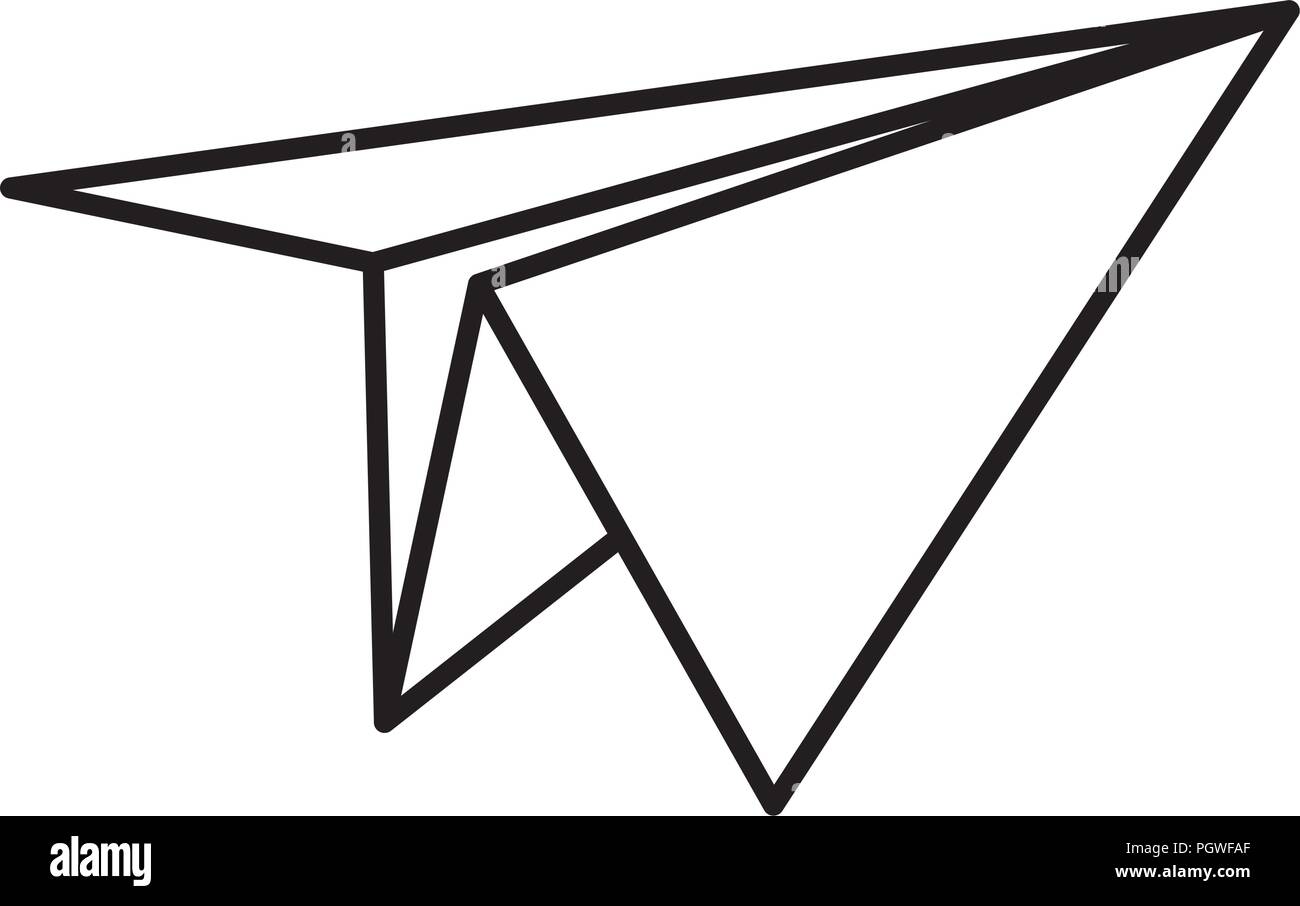 line paper plane origami object design Stock Vector Image & Art Alamy