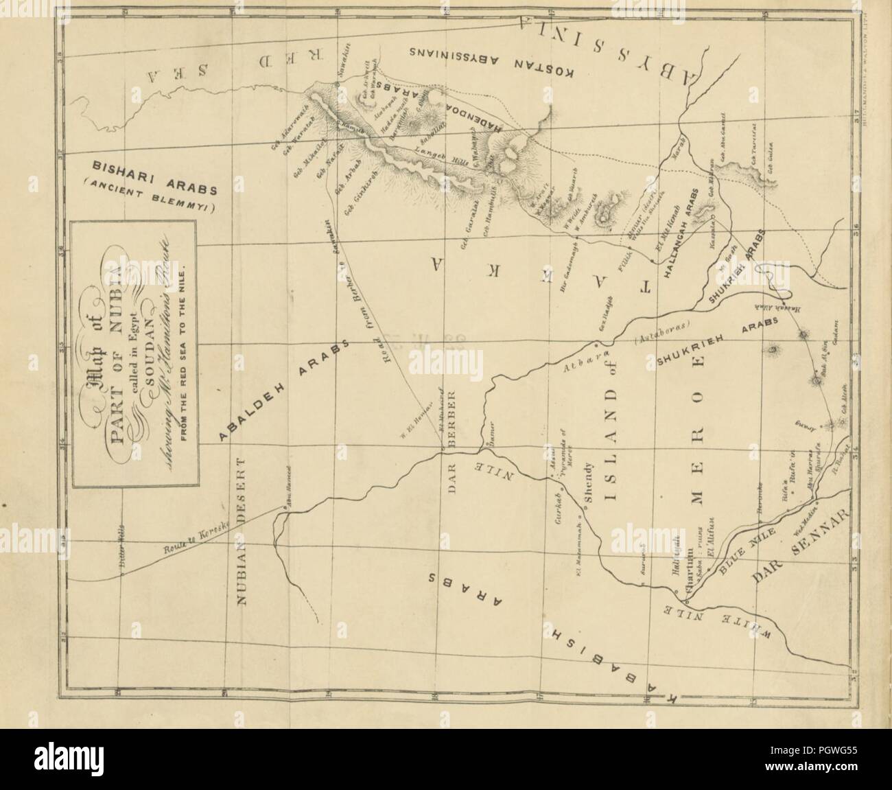 Image  from page 8 of 'Sinai, the Hedjaz, and Soudan wanderings around the birth-place of the Prophet, and across the Æthiopian desert, from Sawakin to Chartum' . Stock Photo