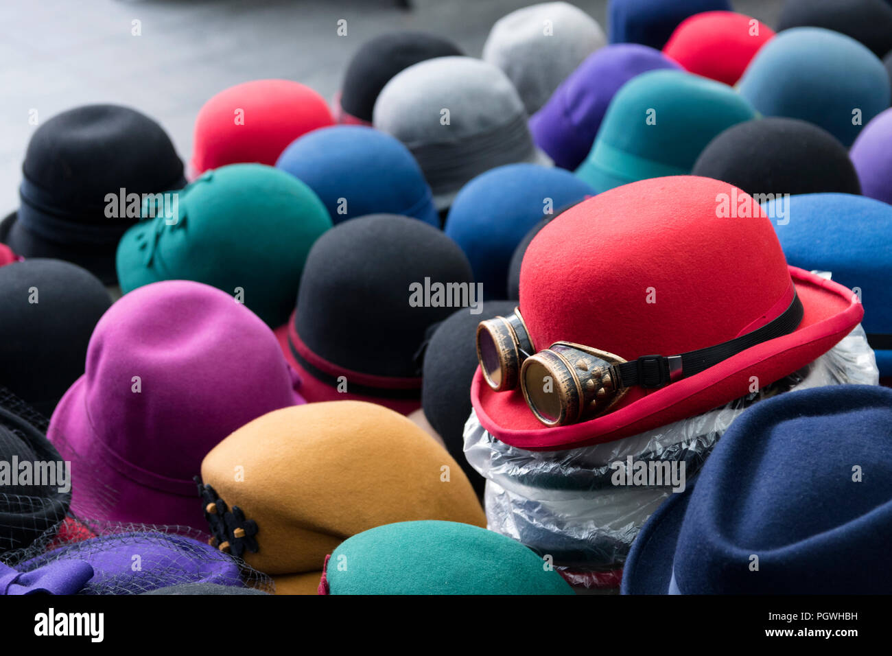 Stack of hats Stock Photo