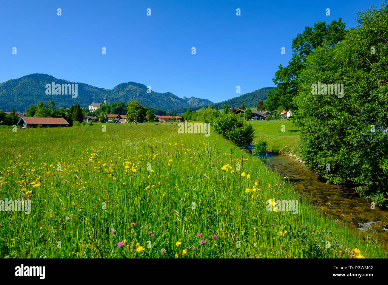 Steinbach, Ruhpolding, Chiemgau, Upper Bavaria, Bavaria, Germany Stock Photo