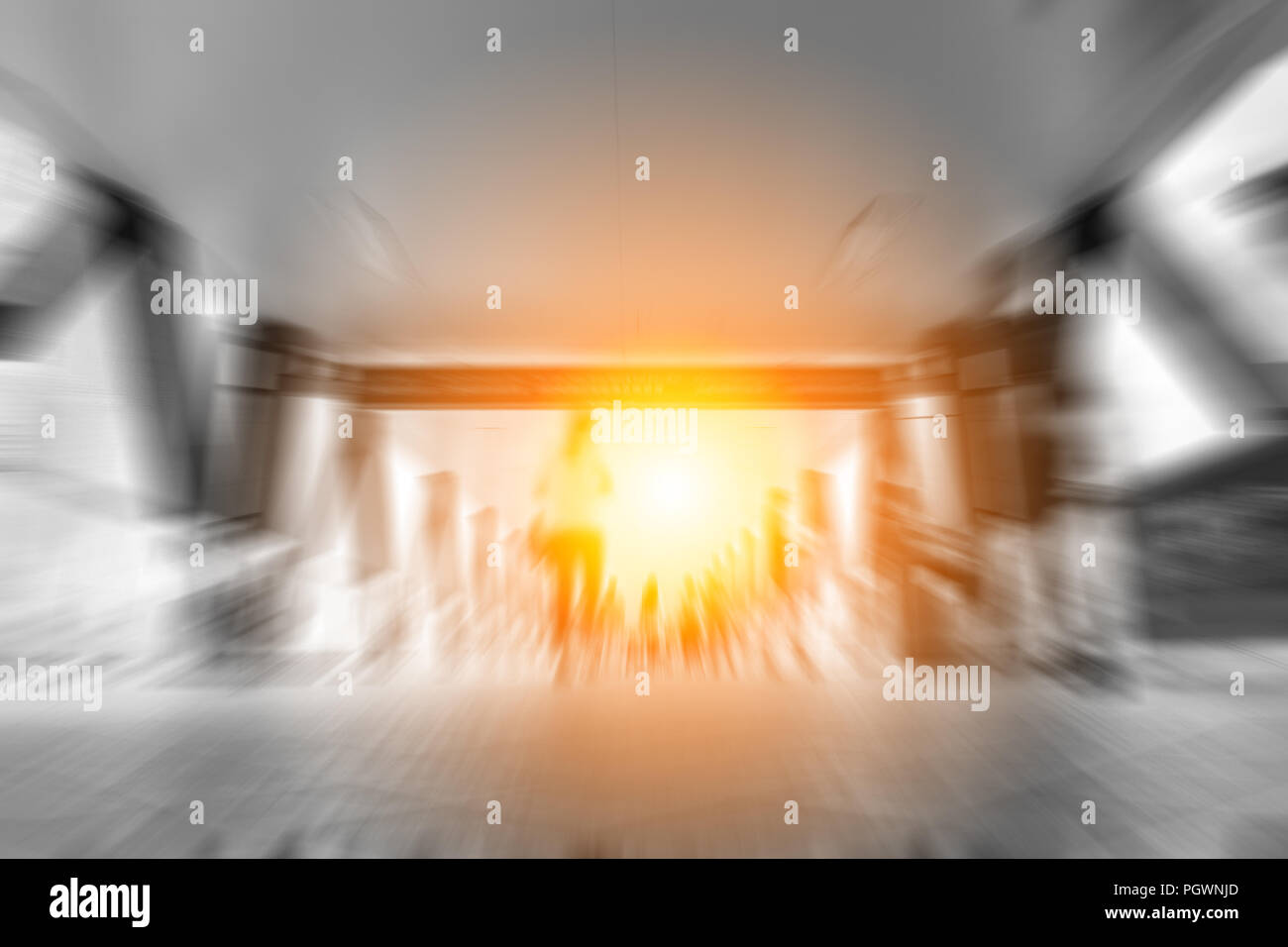 blur footbridge background Stock Photo