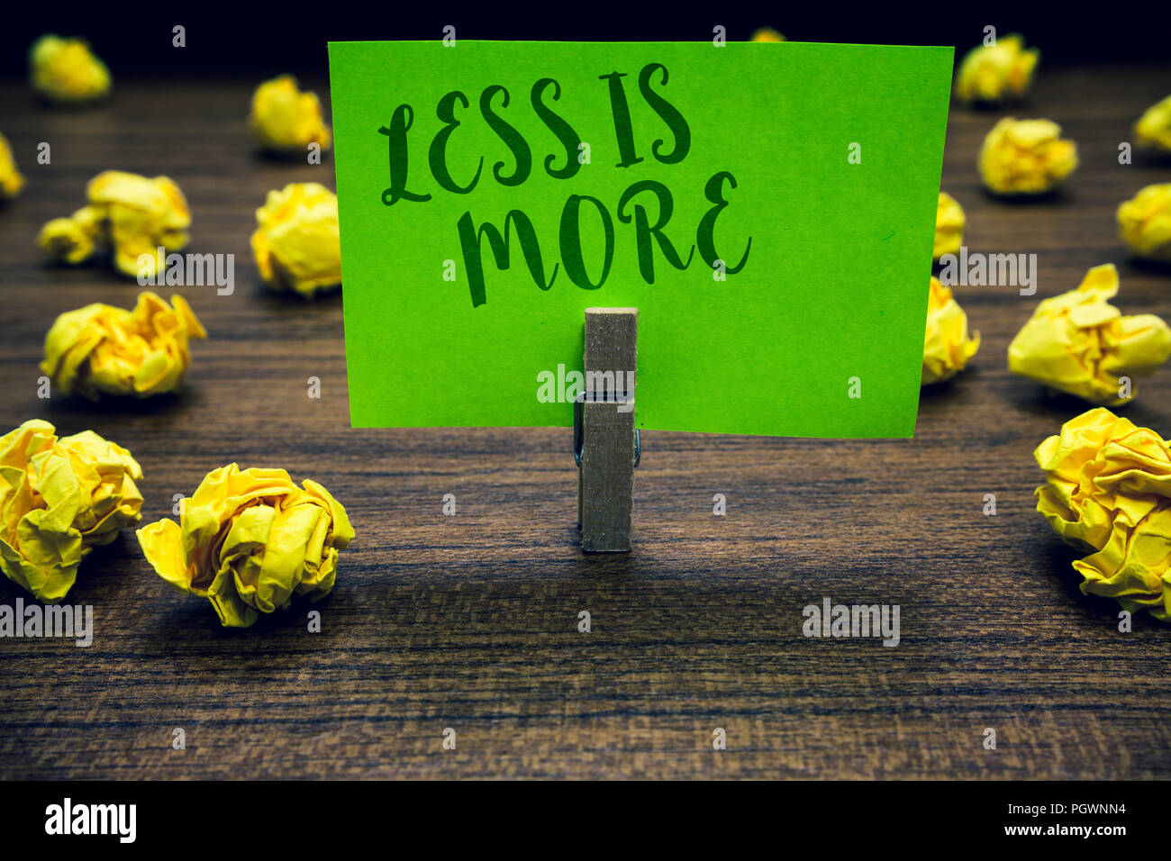 Conceptual hand writing showing Less Is More. Business photo text ...