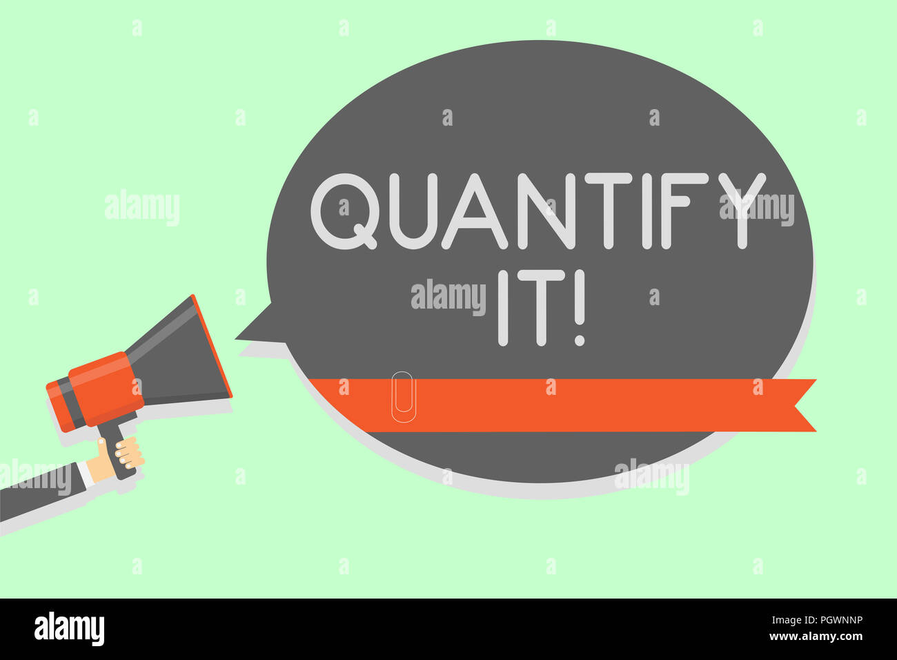 Conceptual hand writing showing Quantify It. Business photo showcasing ...