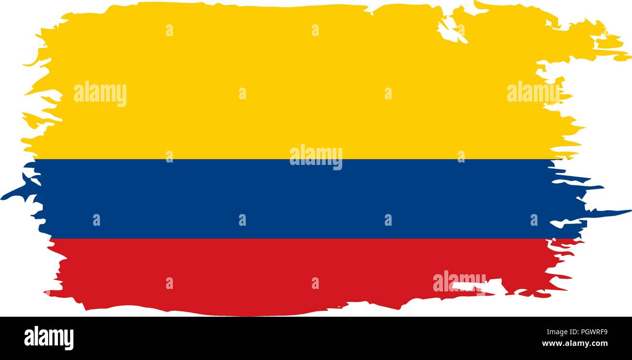 Colombia flag, vector illustration Stock Vector