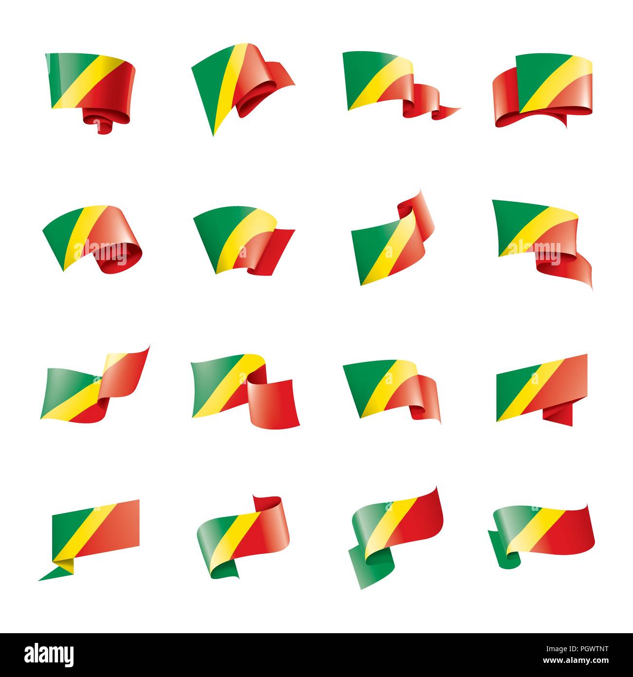 Vector set republic congo Cut Out Stock Images & Pictures - Alamy