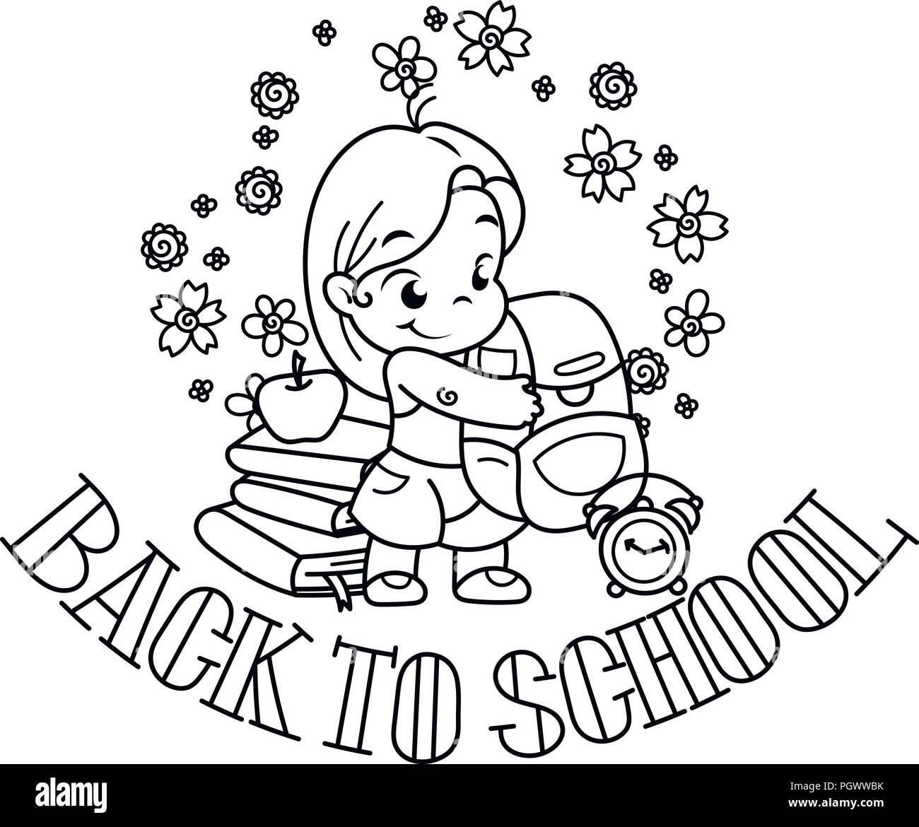 Welcome Back To School Clipart Black And White