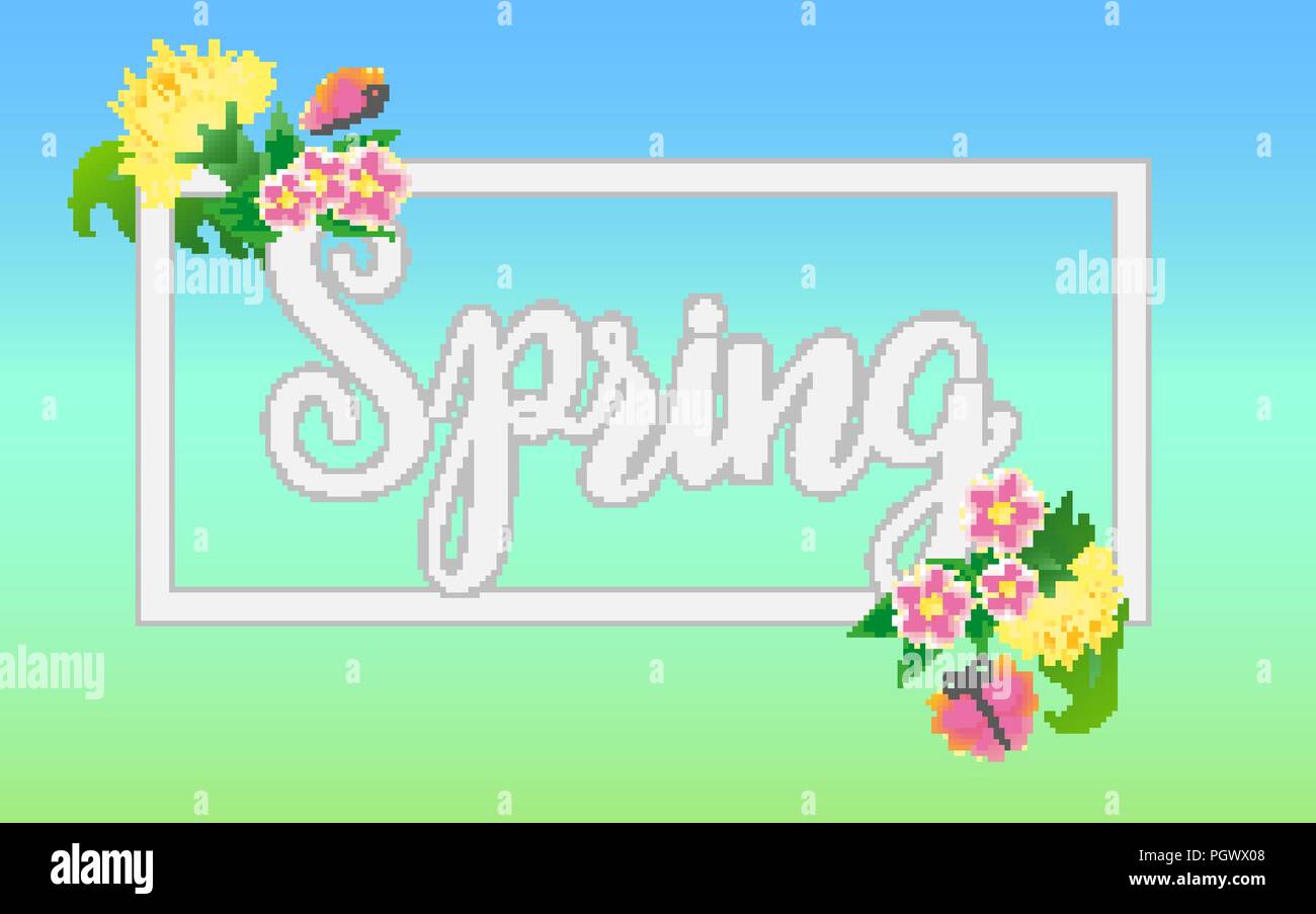 Seasonal spring time card, vector illustration Stock Vector Image & Art ...