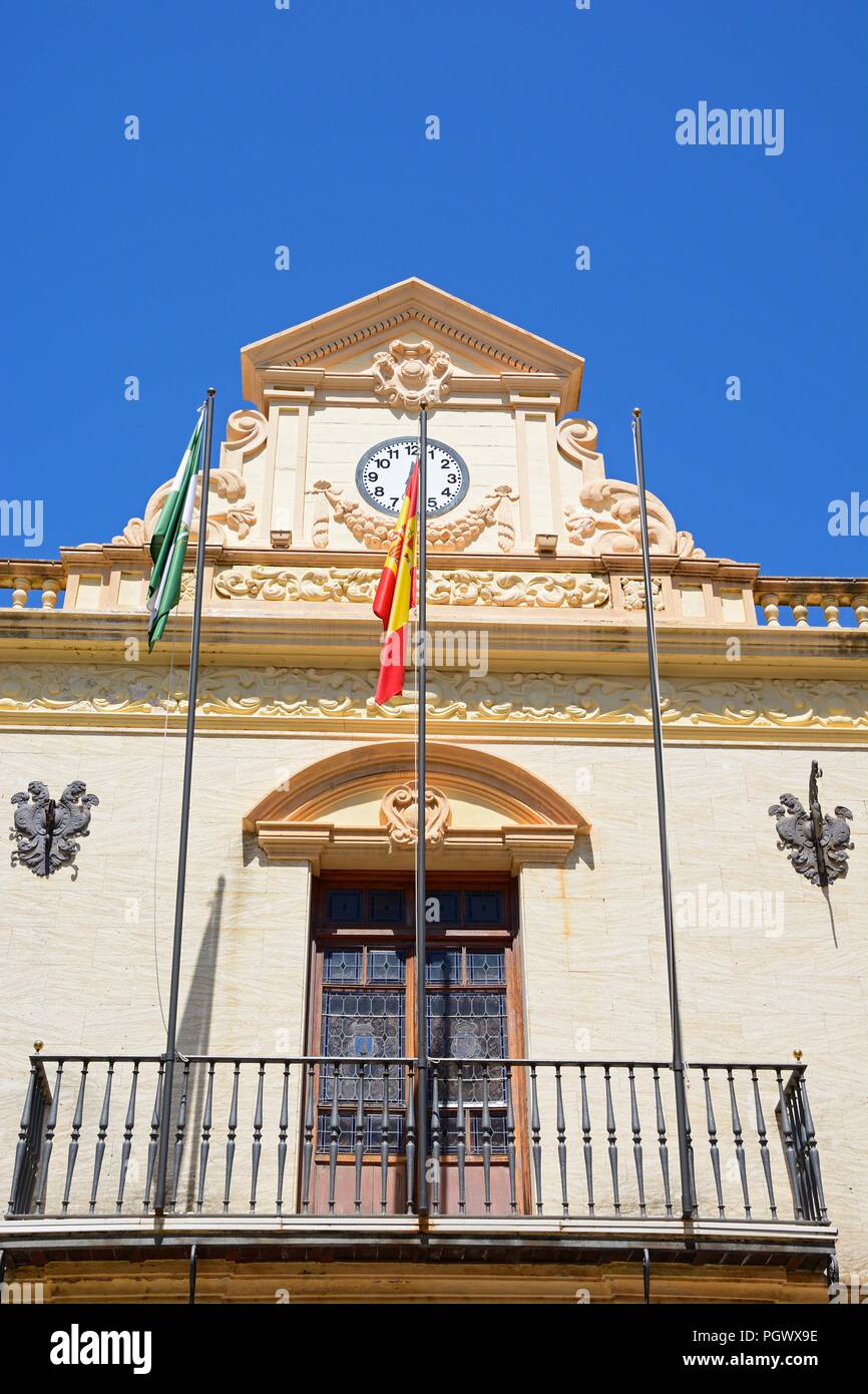 Front view of the town hall in the Plaza de la Laguna, Ayamonte, Huelva