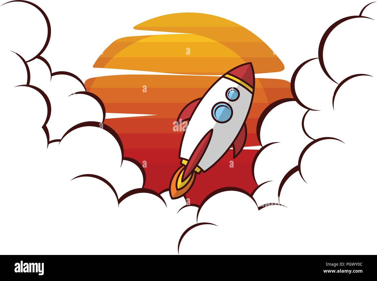 space rocket shuttle launch vector art Stock Vector Image & Art - Alamy