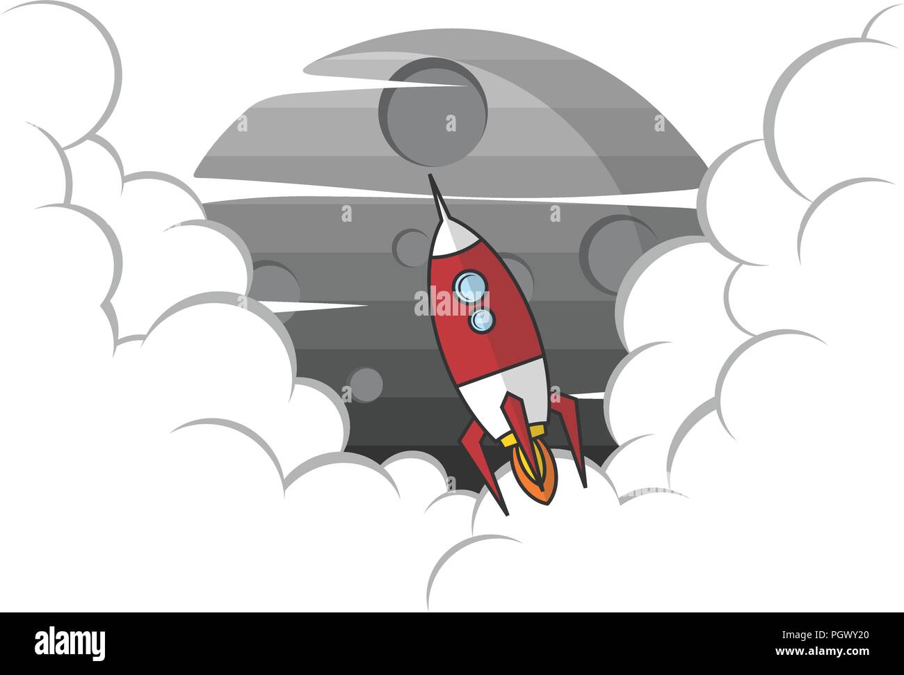 space rocket shuttle launch vector art Stock Vector Image & Art - Alamy