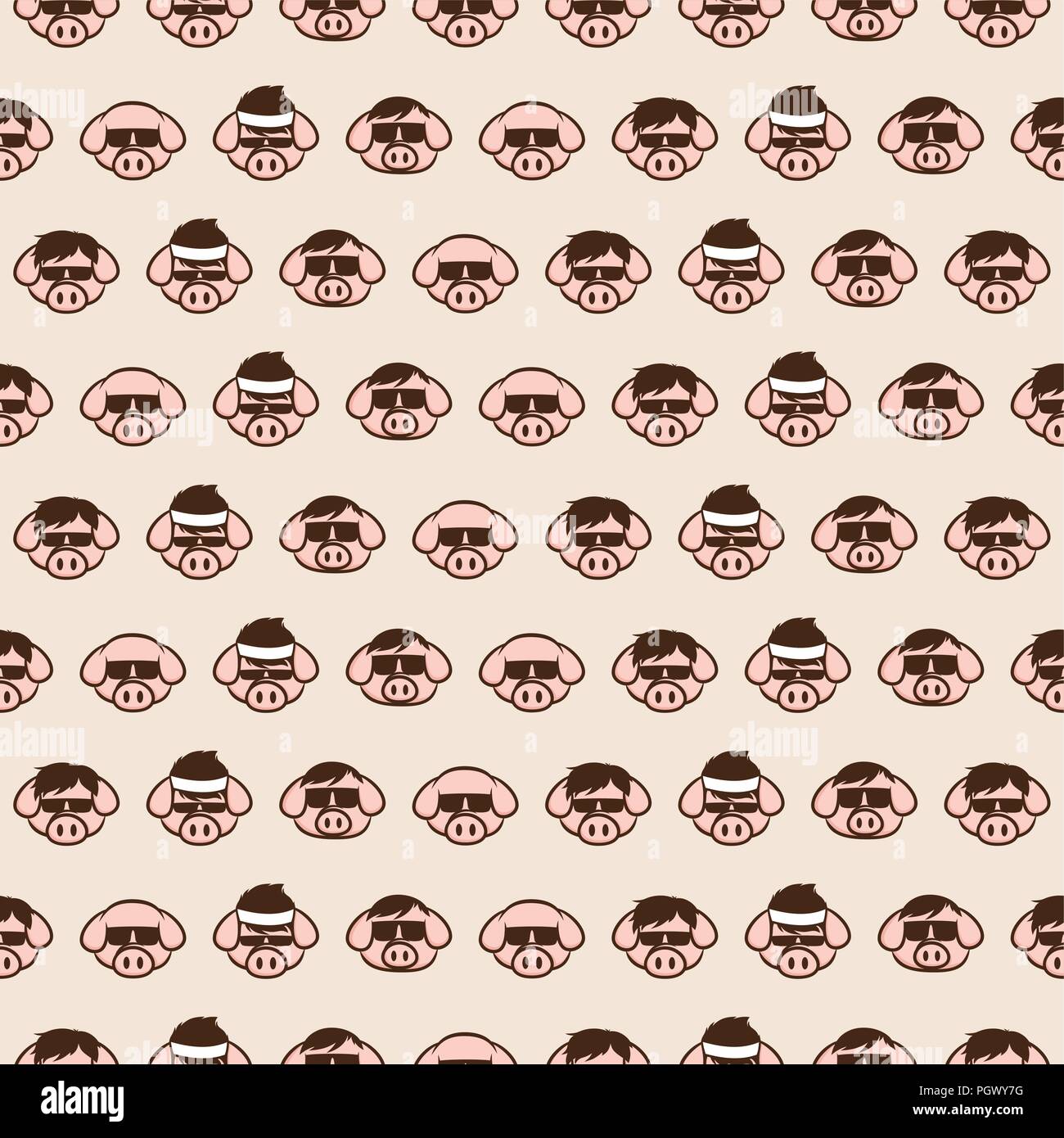 seamless pattern pig pork bacon theme vector Stock Vector Image & Art ...