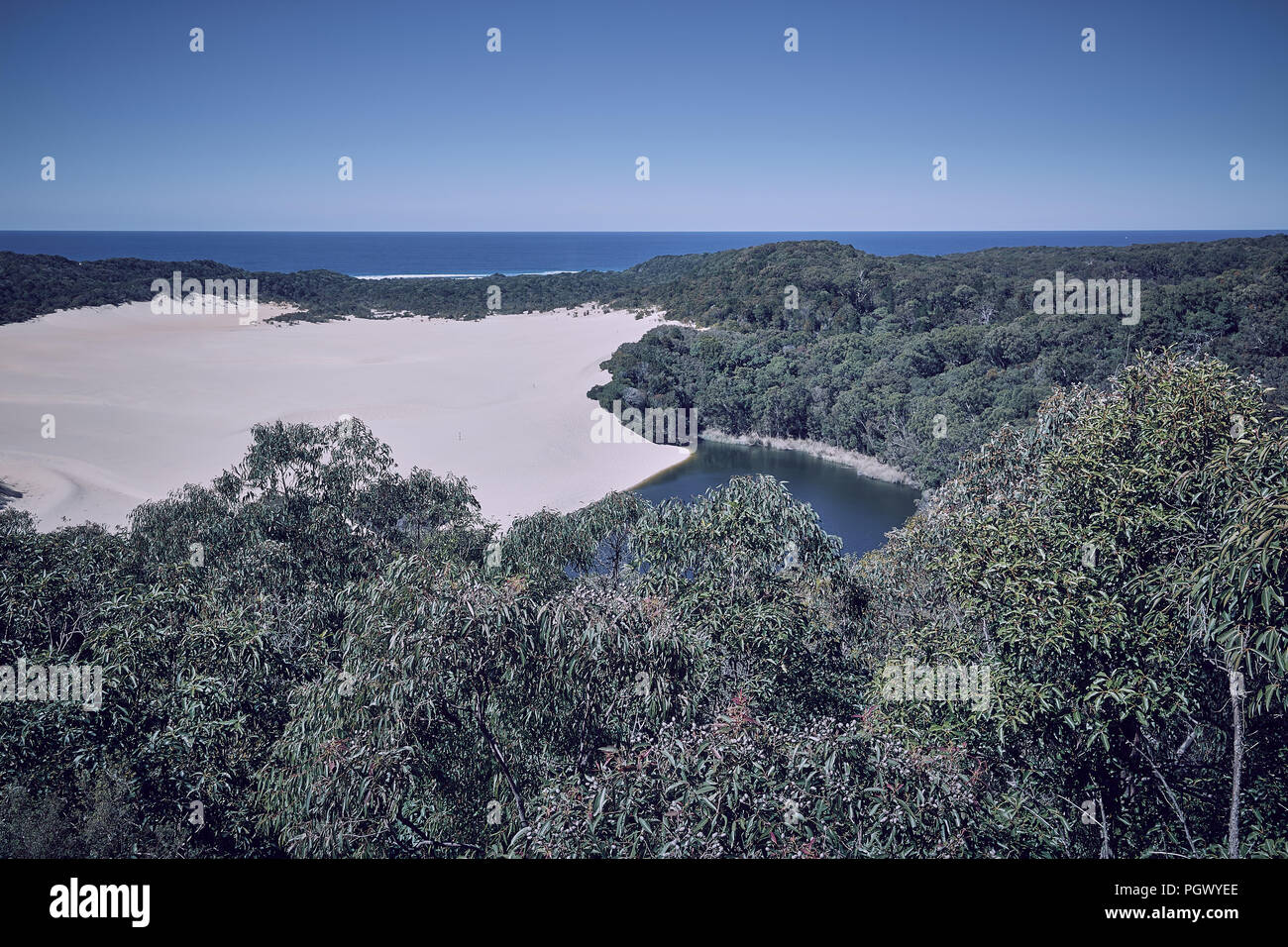 Exploring Fraser Island in Queensland Australia Stock Photo