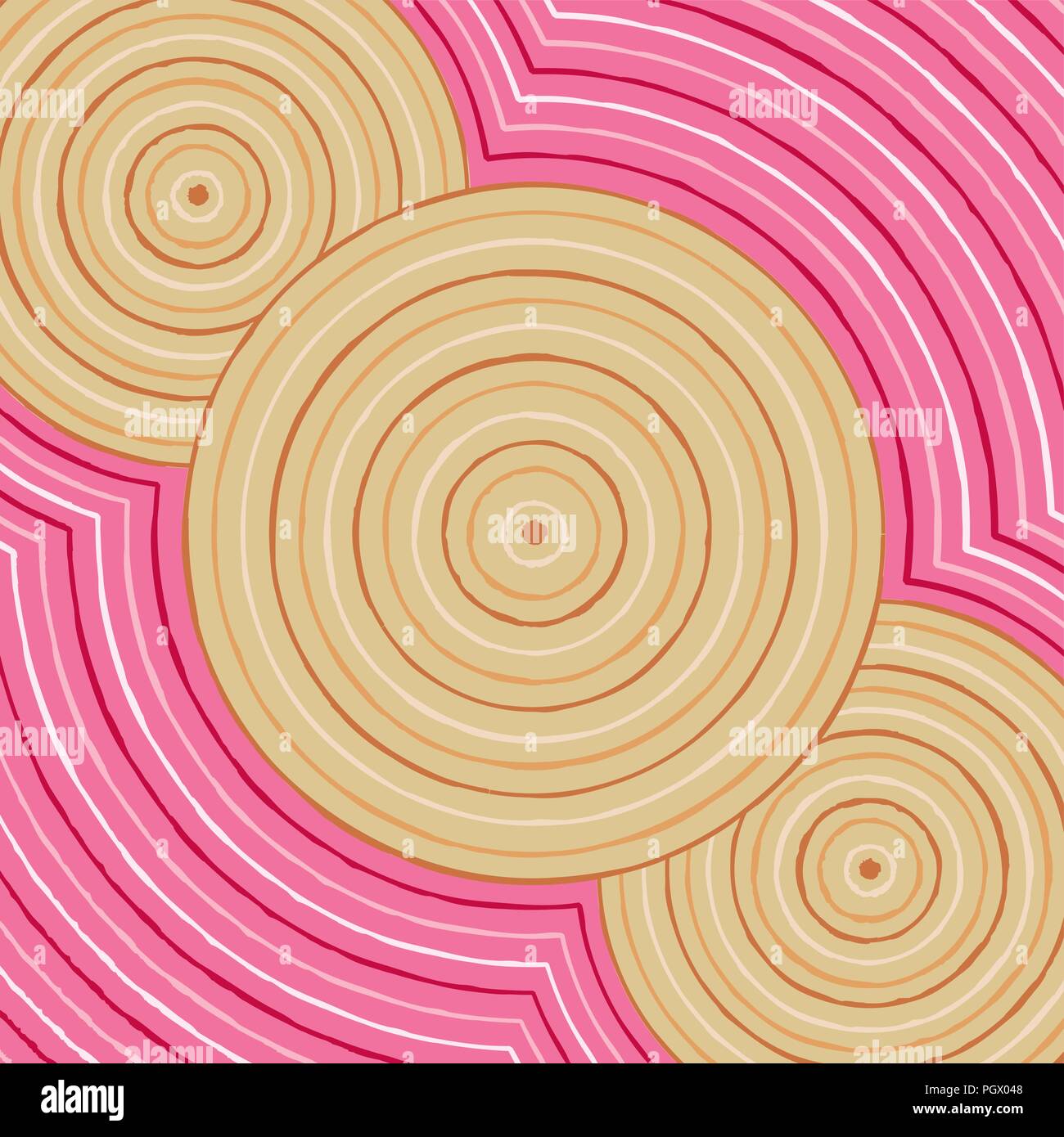 Riverbank abstract Aboriginal dot painting in vector format Stock Vector