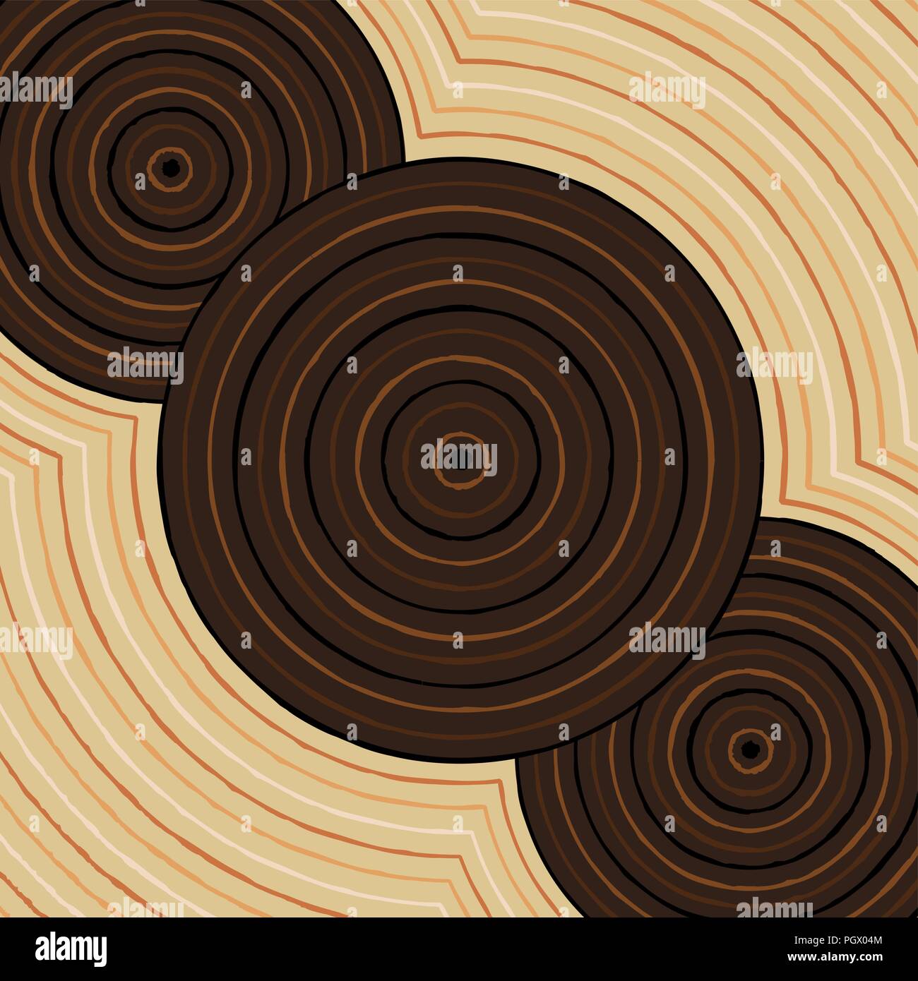 Riverbank abstract Aboriginal dot painting in vector format Stock Vector