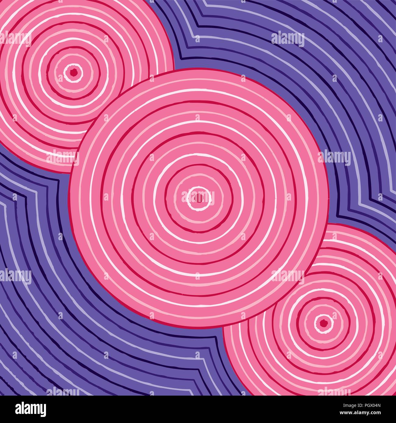 Riverbank abstract Aboriginal dot painting in vector format Stock Vector