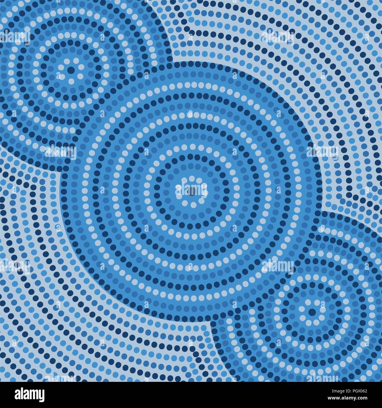 Riverbank abstract Aboriginal dot painting in vector format Stock ...