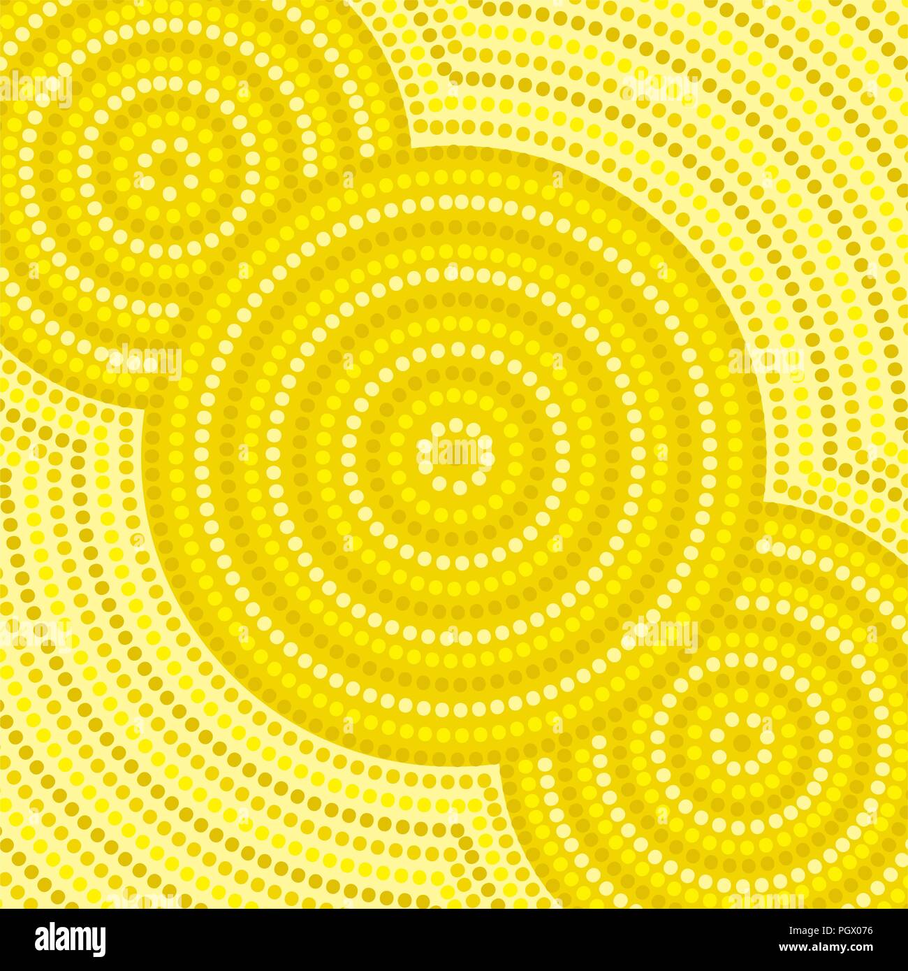 Riverbank abstract Aboriginal dot painting in vector format Stock Vector