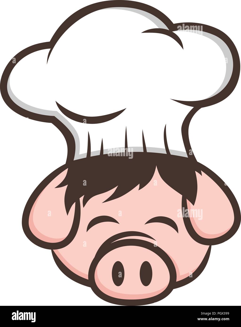 master chef pig pork bacon theme cartoon vector Stock Vector Image & Art -  Alamy