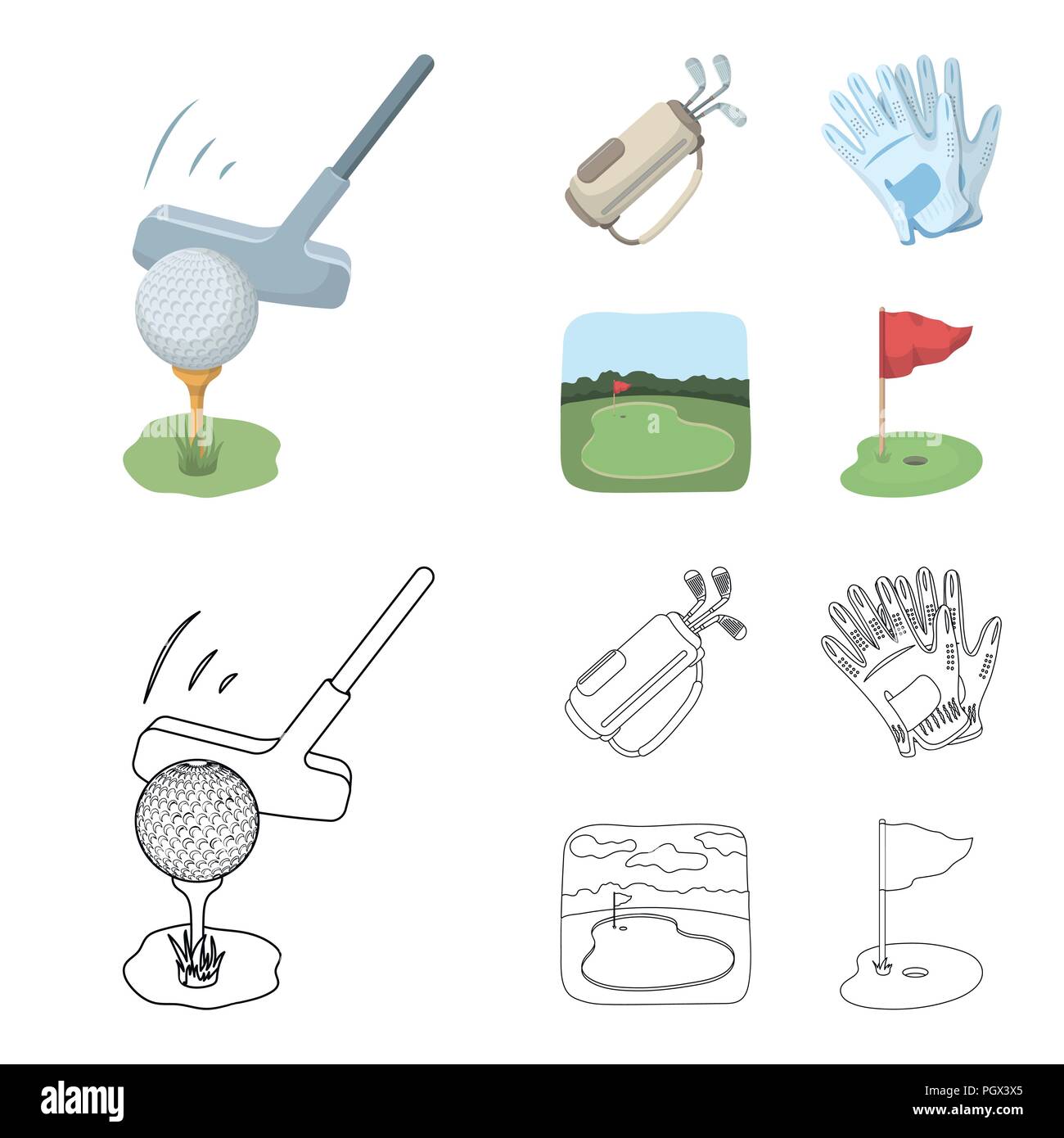Golf Bag Cartoon Drawing Golf Swing Cartoon Golf Cartoon
