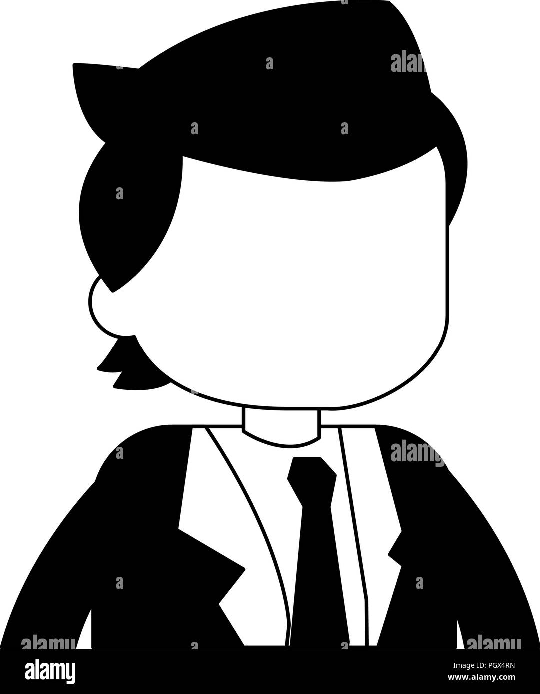 Businessman profile avatar in black and white Stock Vector Image & Art ...