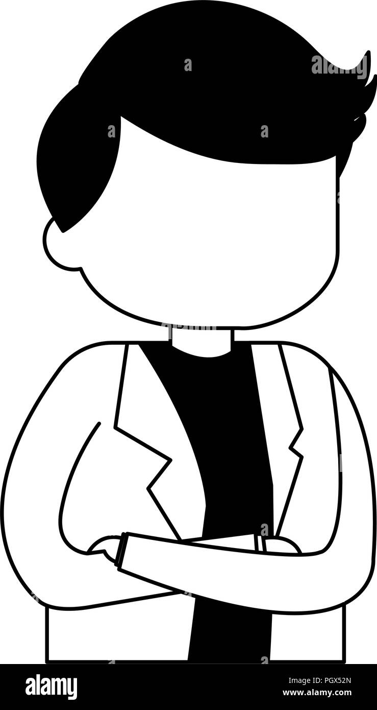 Businessman profile avatar in black and white Stock Vector Image & Art ...