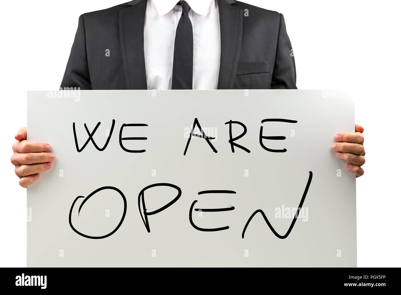 We are open board hi-res stock photography and images - Alamy