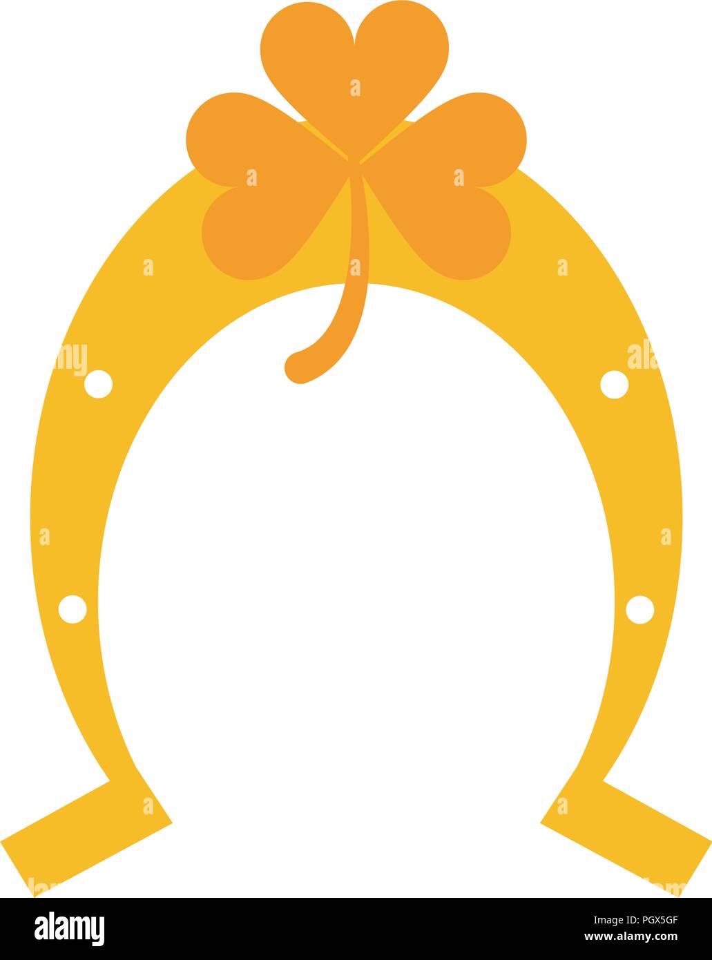 Horseshoe and clover symbol Stock Vector Image & Art Alamy