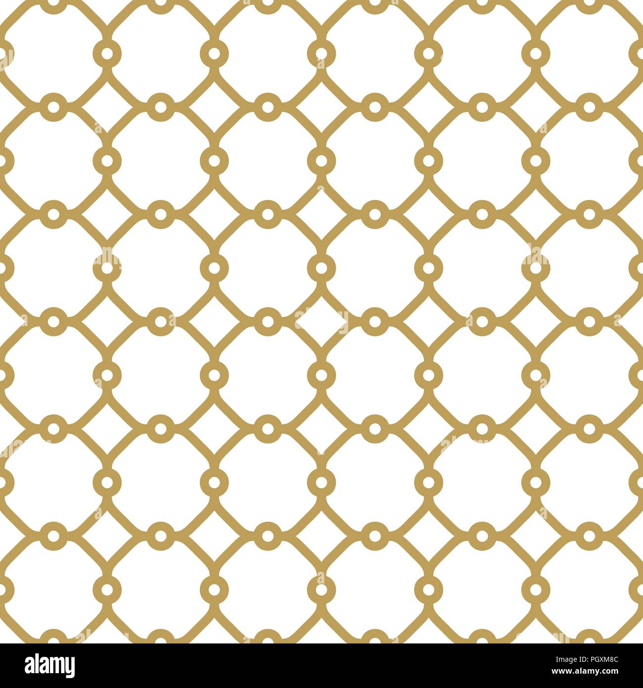 Seamless Vector Golden Pattern in Arabian Style Stock Vector Image ...