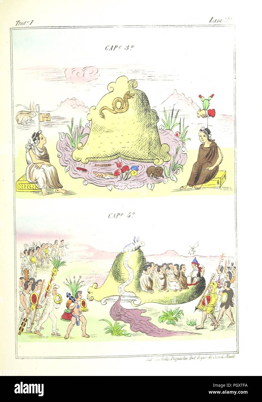 Image  from page 501 of 'Historia de las Indias de Nueva-España y islas de Tierra Firme ... La publica con un atlas, notas, y ilustraciones J. F. Ramirez, etc' . Stock Photo