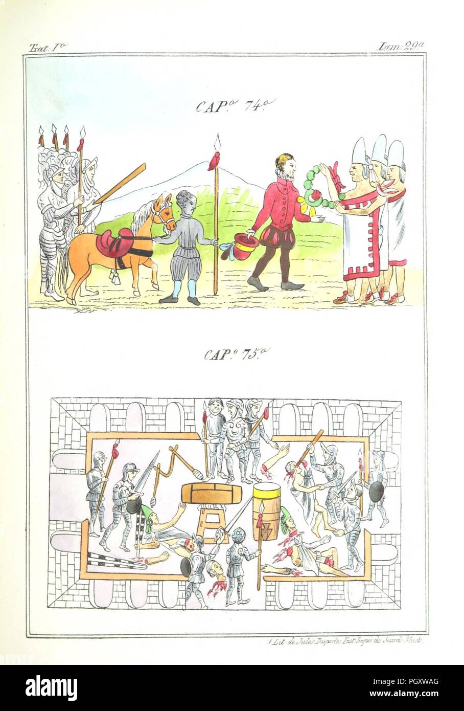 Image  from page 555 of 'Historia de las Indias de Nueva-España y islas de Tierra Firme ... La publica con un atlas, notas, y ilustraciones J. F. Ramirez, etc' . Stock Photo