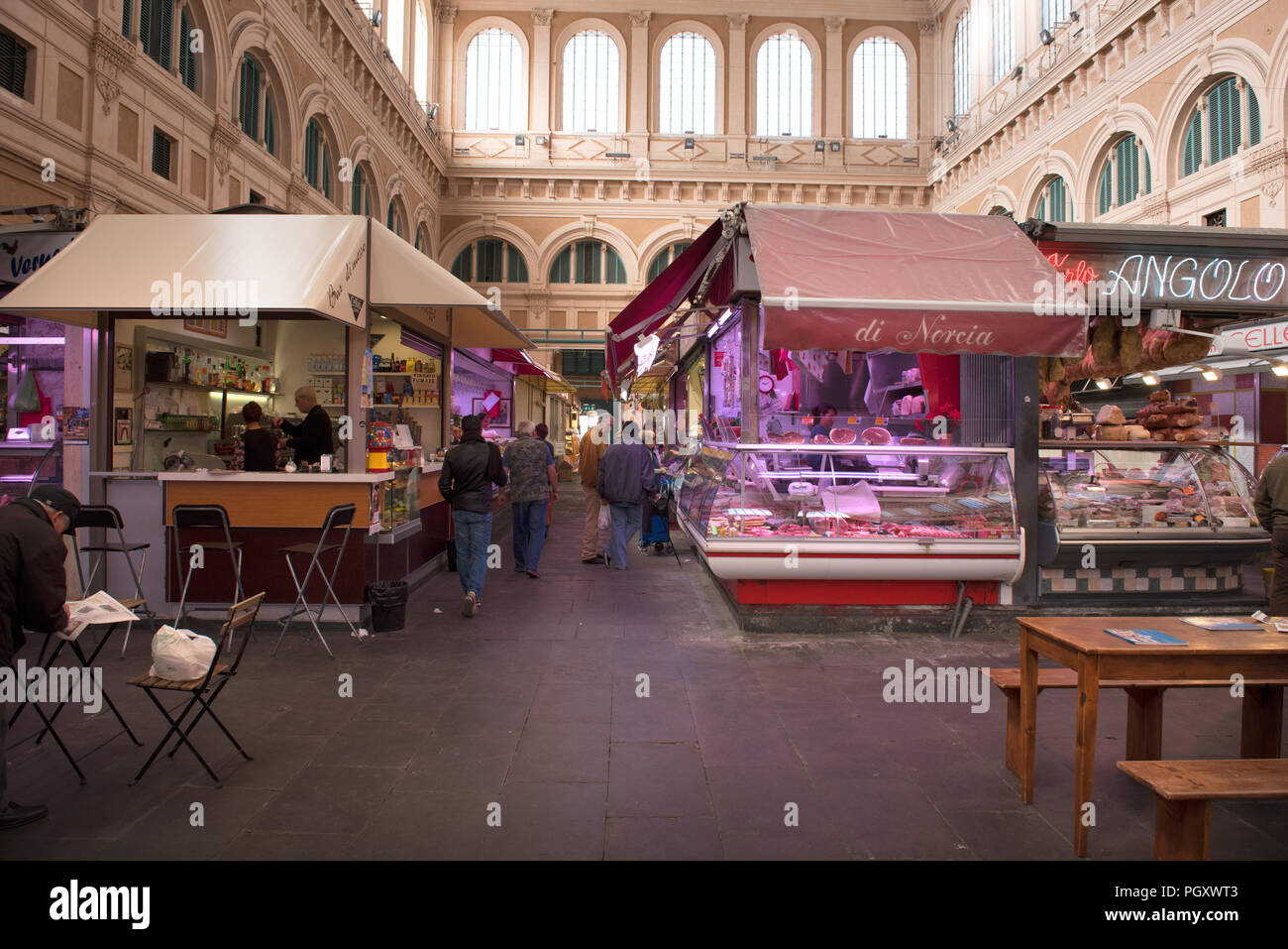 Central market inside, in the morning Stock Photo